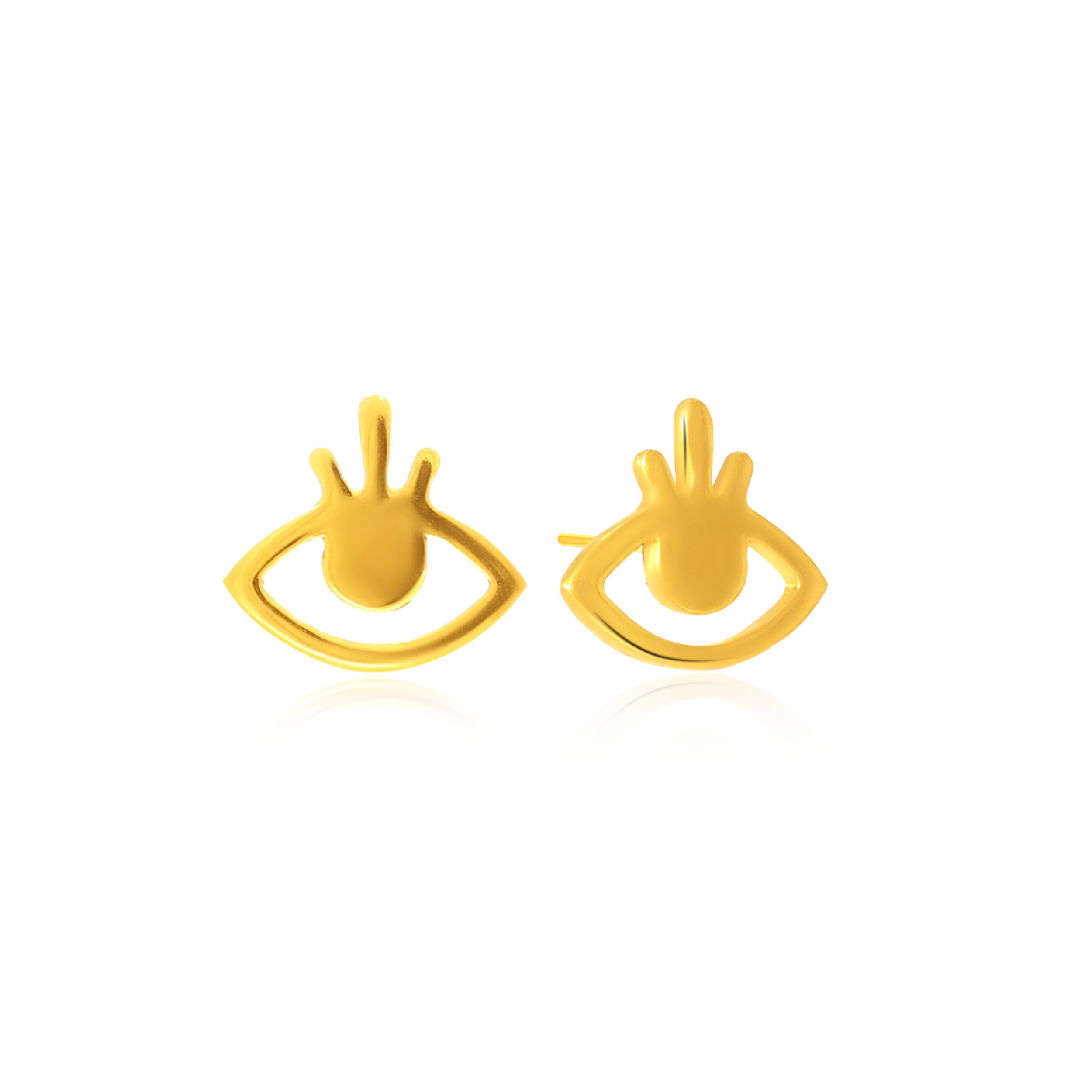Wondering Eyes Kids Gold Studs - Senco Gold and Diamonds