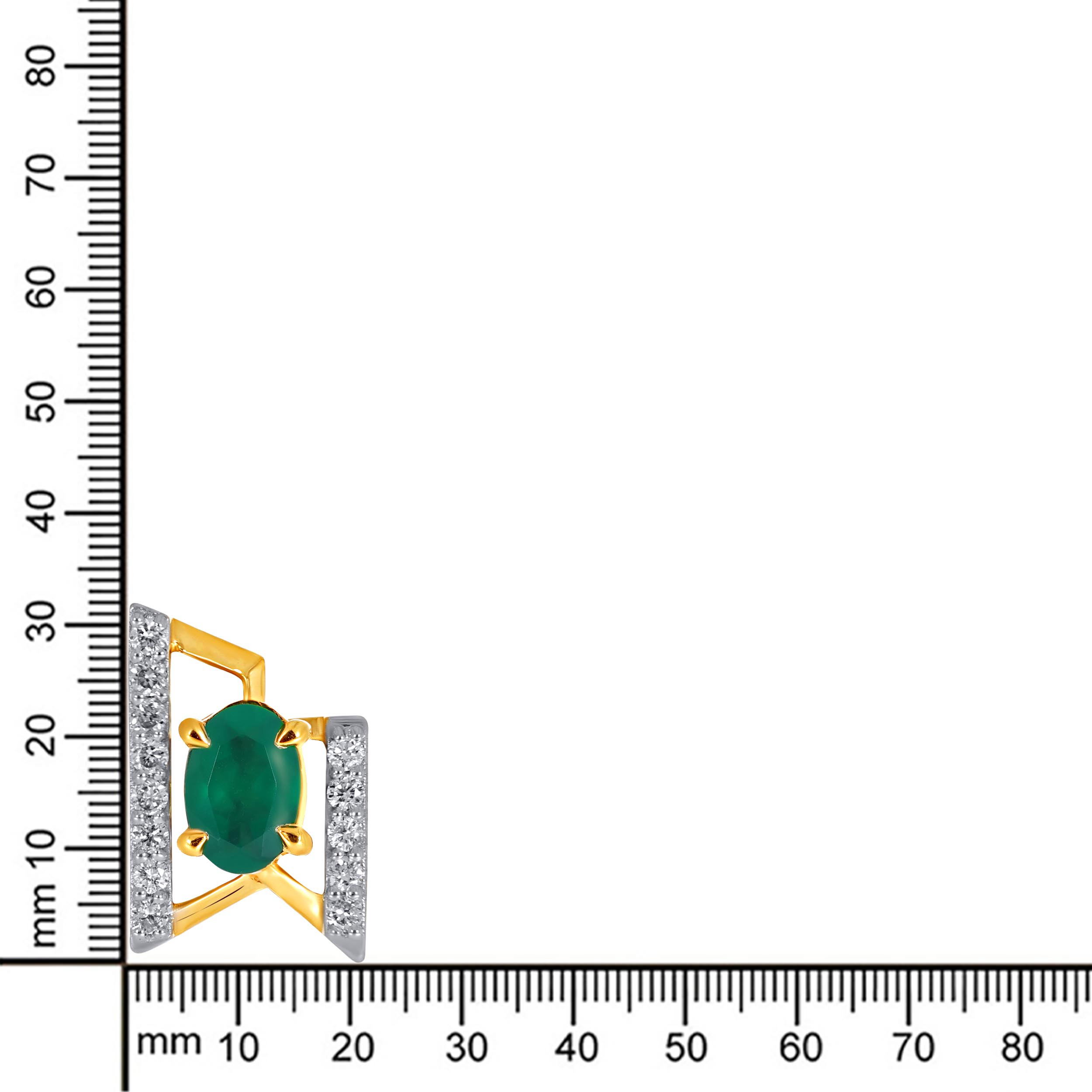 Greenish Glam Diamond Studs - Senco Gold and Diamonds