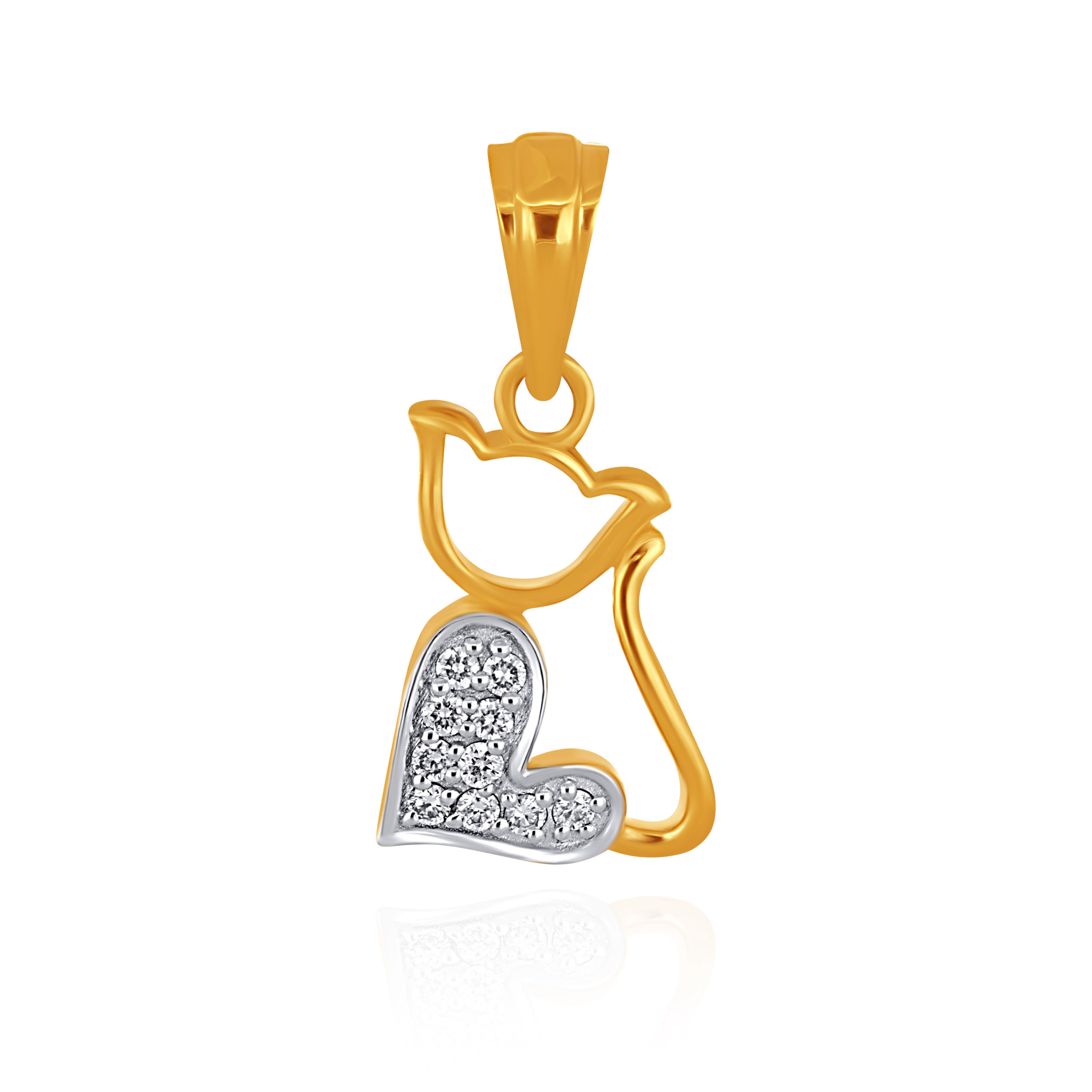 Love-Struck Kitten Kids' Diamond Pendant - Senco Gold and Diamonds