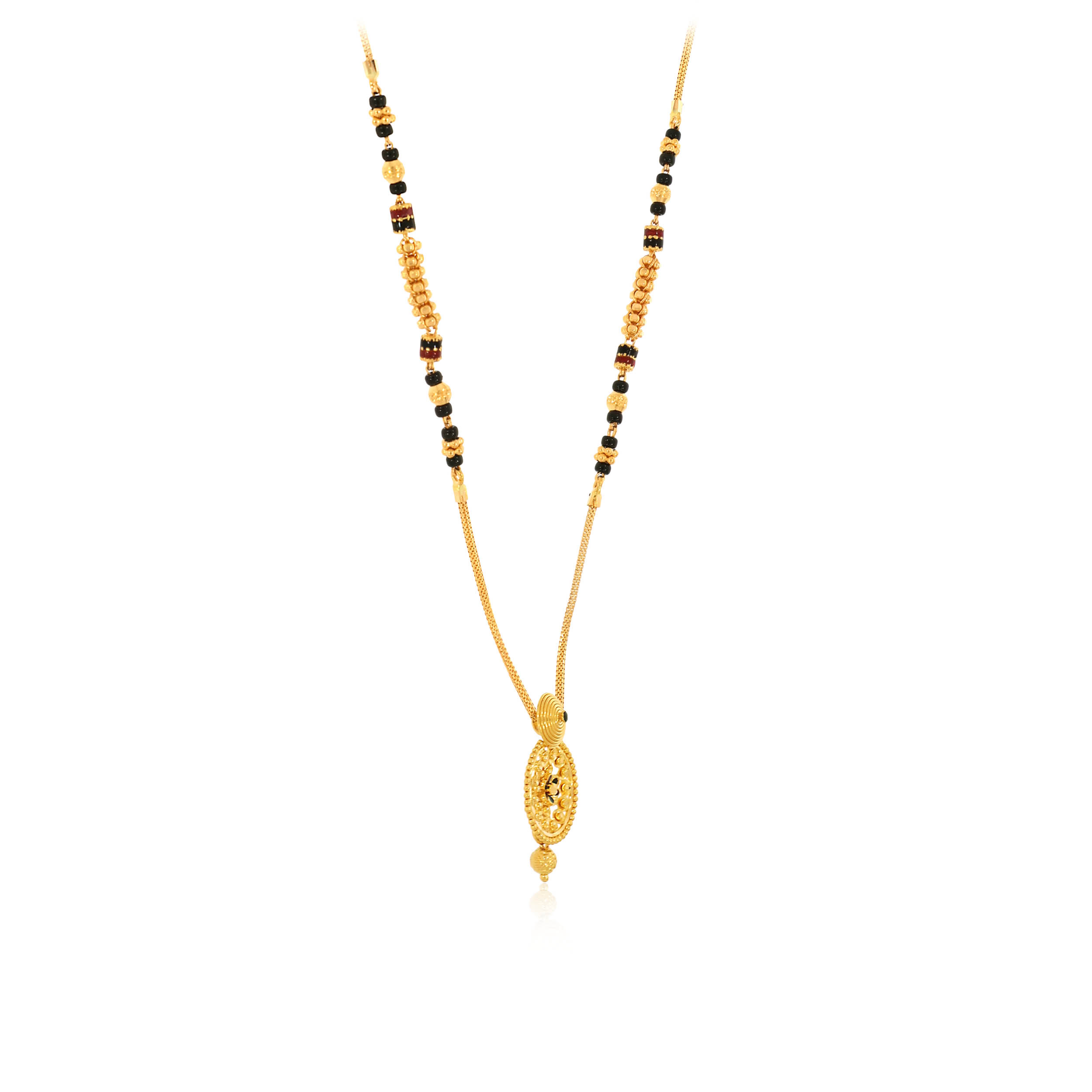 Myriad of Petals Gold Mangalsutra - Senco Gold and Diamonds