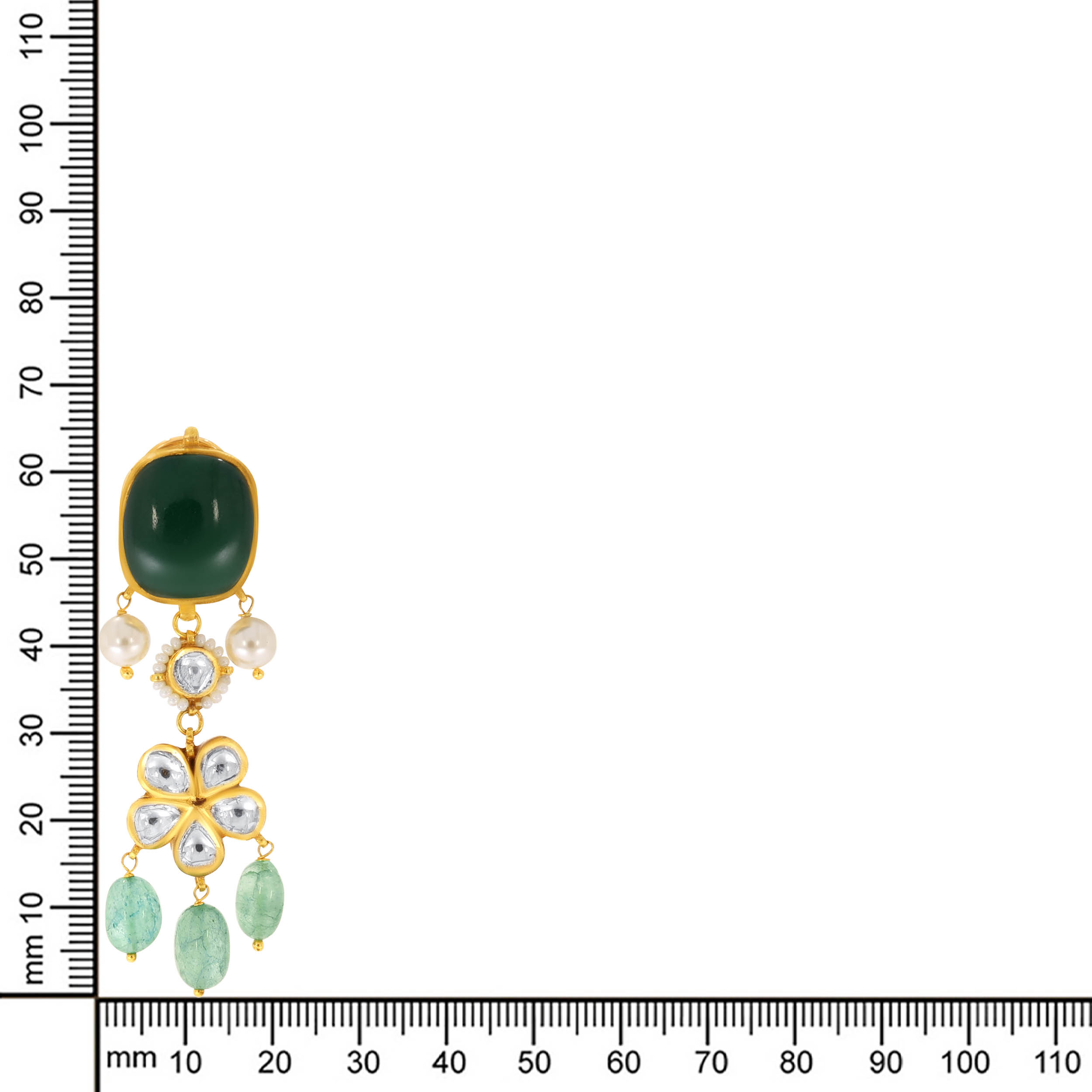 Floral Whispers Polki Earrings - Senco Gold and Diamonds