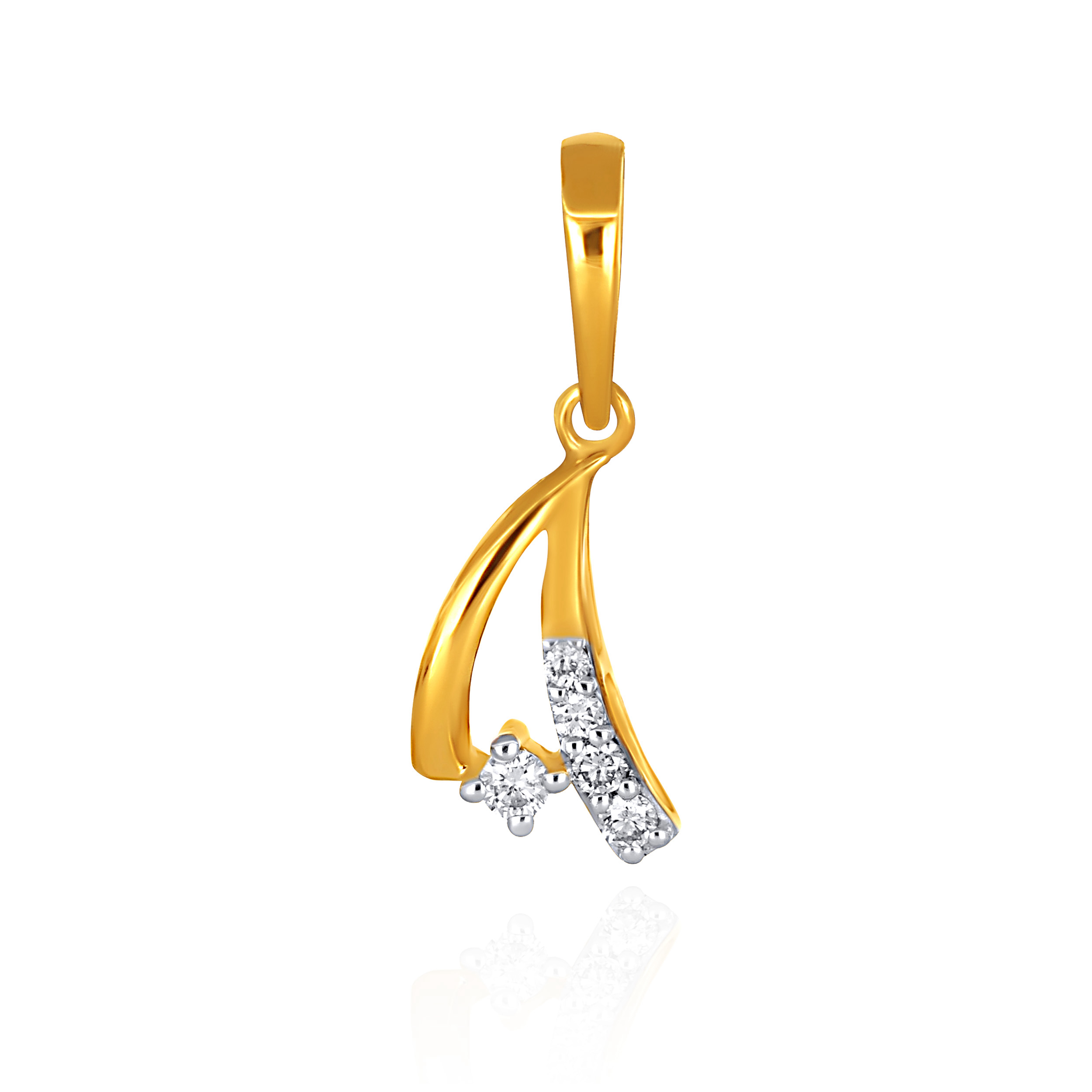Lyrical Curve Diamond Pendant - Senco Gold and Diamonds