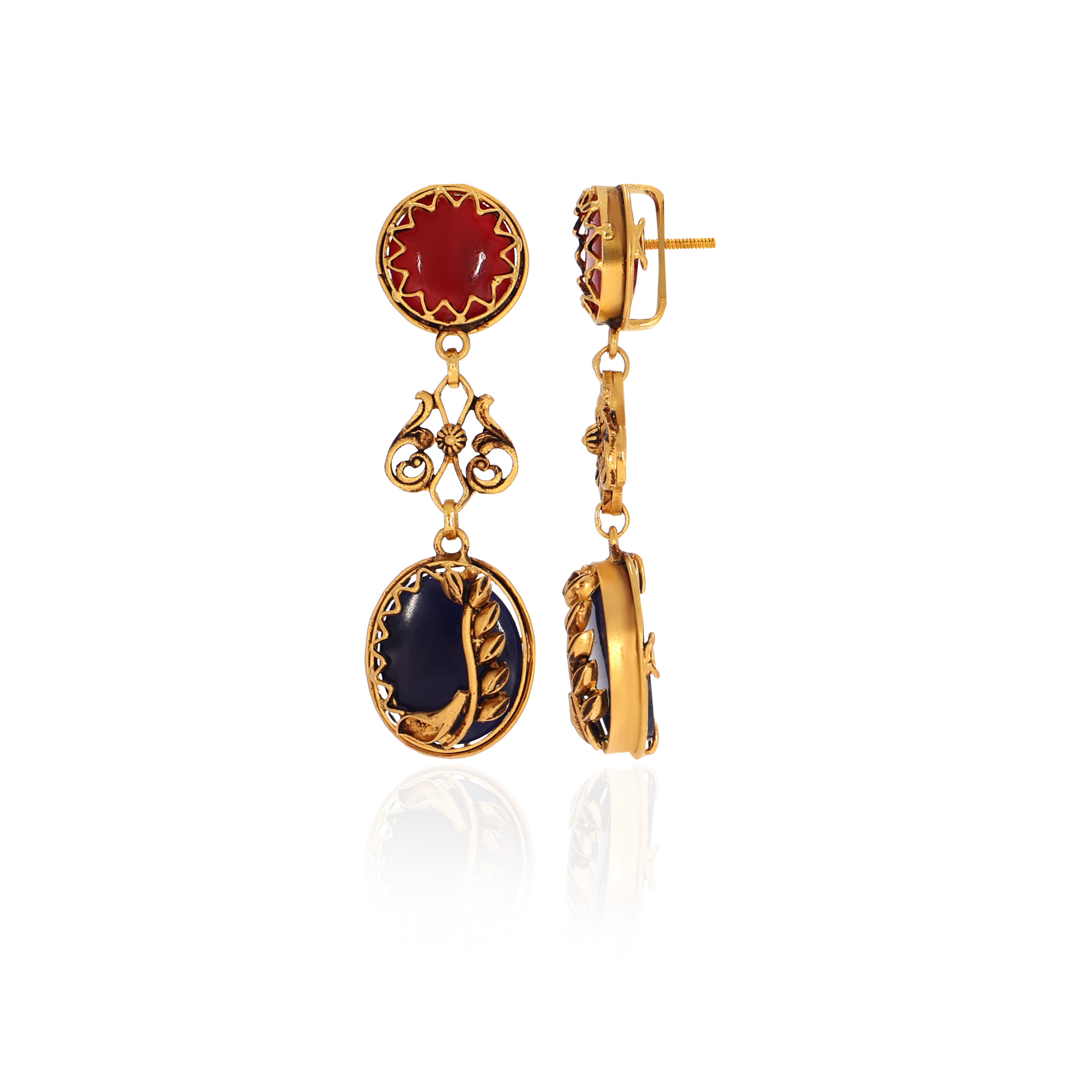 22K Yellow Gold Drop Earrings-GPGN-D000788480 - Senco Gold and Diamonds