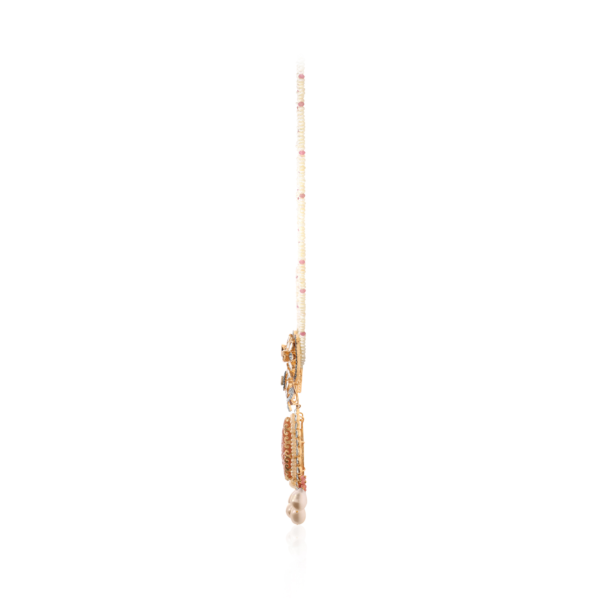 Exquisite Droplet Polki Diamond Necklace - Senco Gold and Diamonds