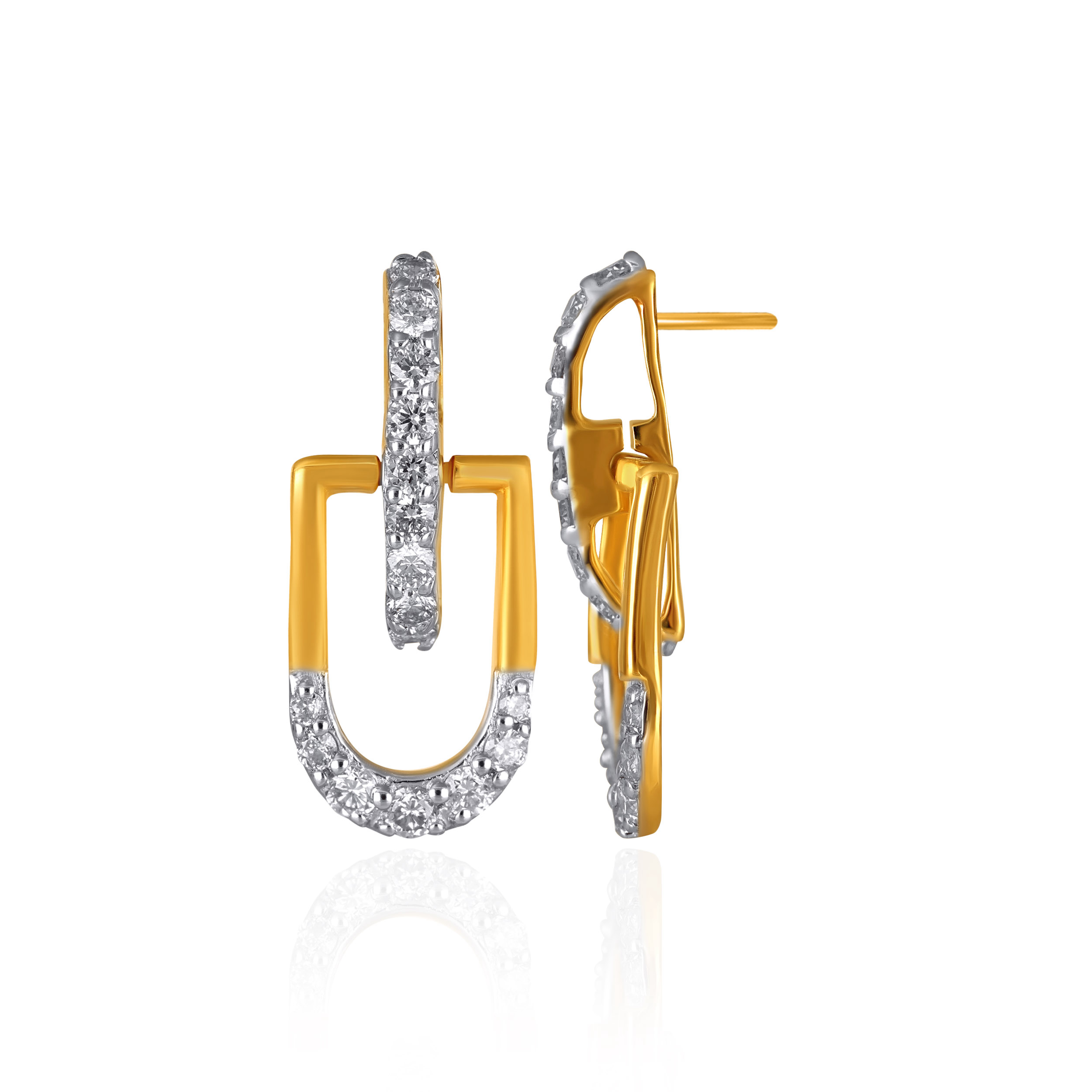 Elegant Loop Diamond Studs - Senco Gold and Diamonds