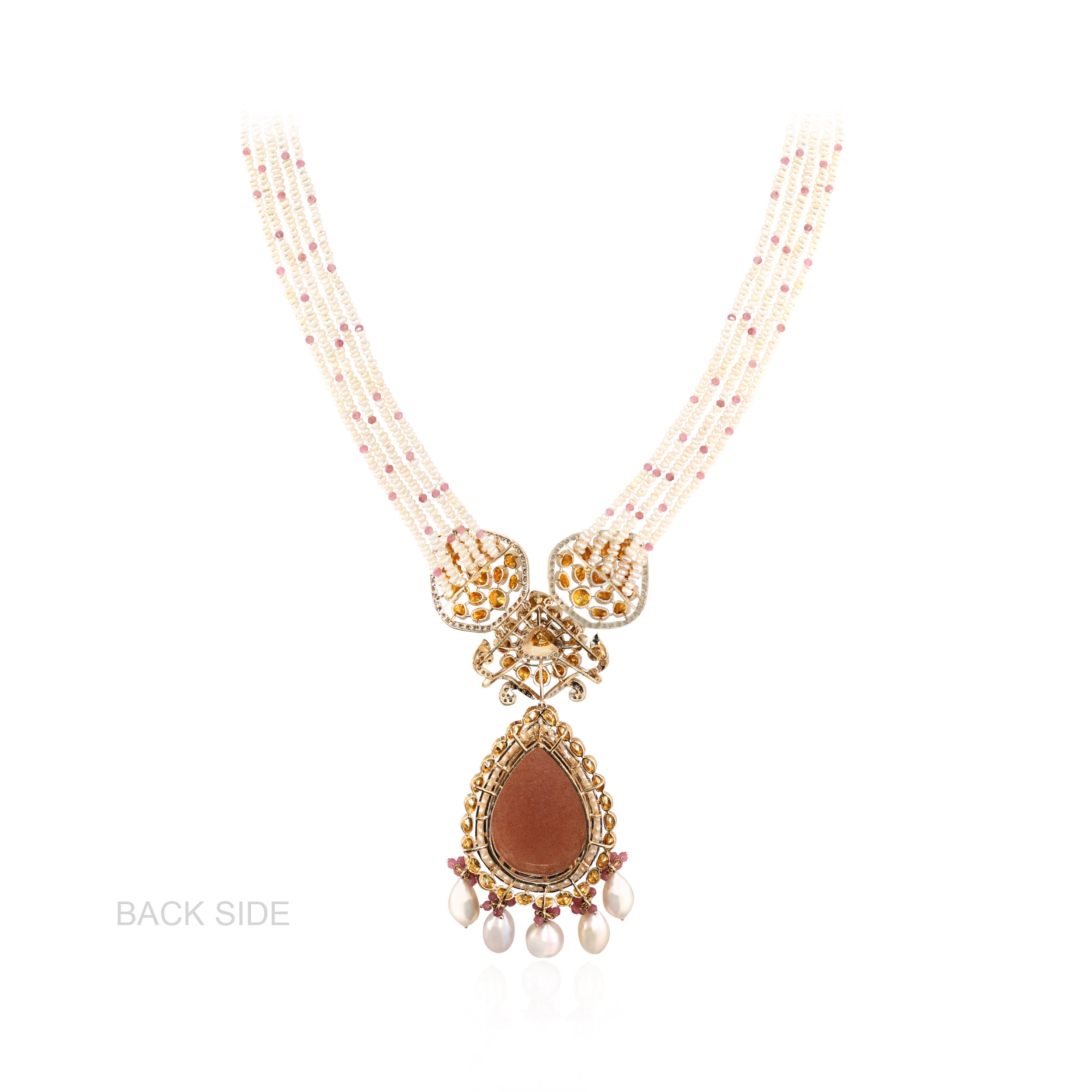 Exquisite Droplet Polki Diamond Necklace - Senco Gold and Diamonds