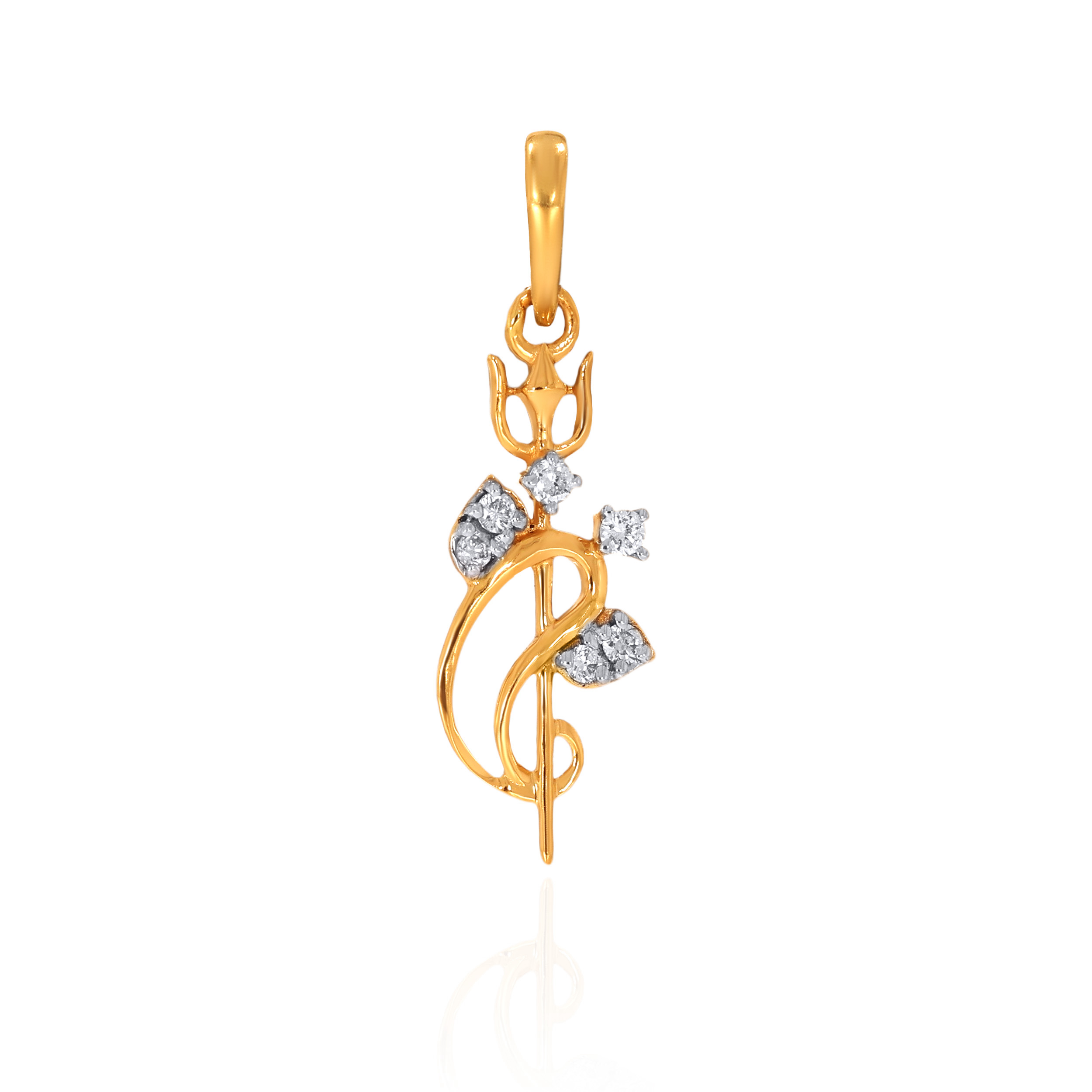 Ganpati Aura Diamond Pendant - Senco Gold and Diamonds