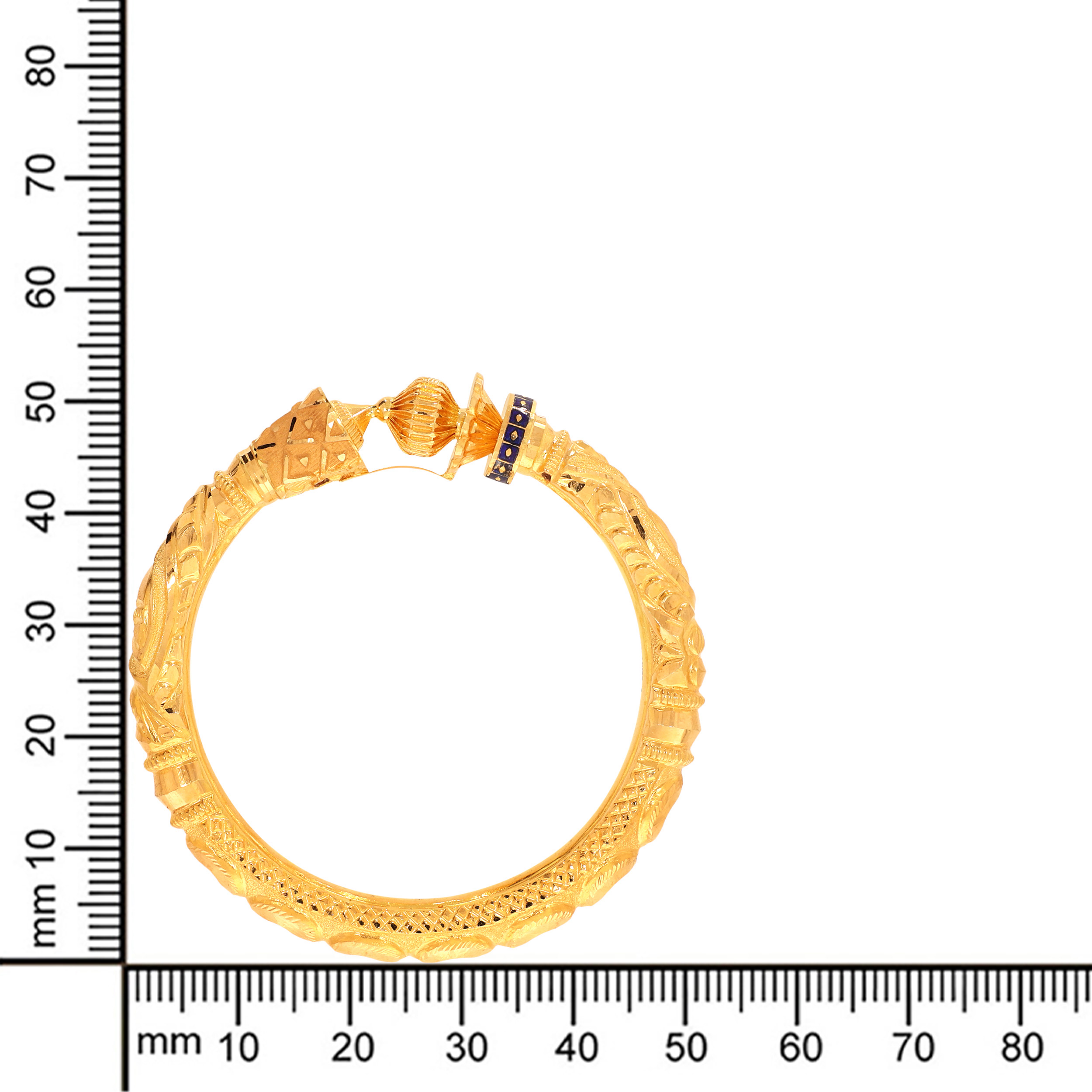Emblem of Culture Gold Mukh Bangle - Senco Gold and Diamonds