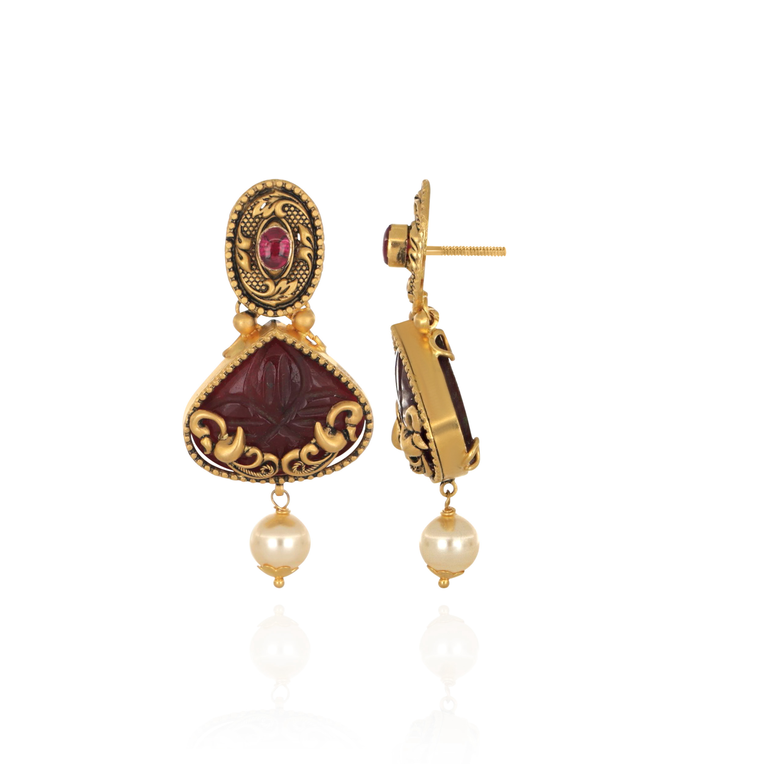 Rouge Enchant Gold Earrings - Senco Gold and Diamonds