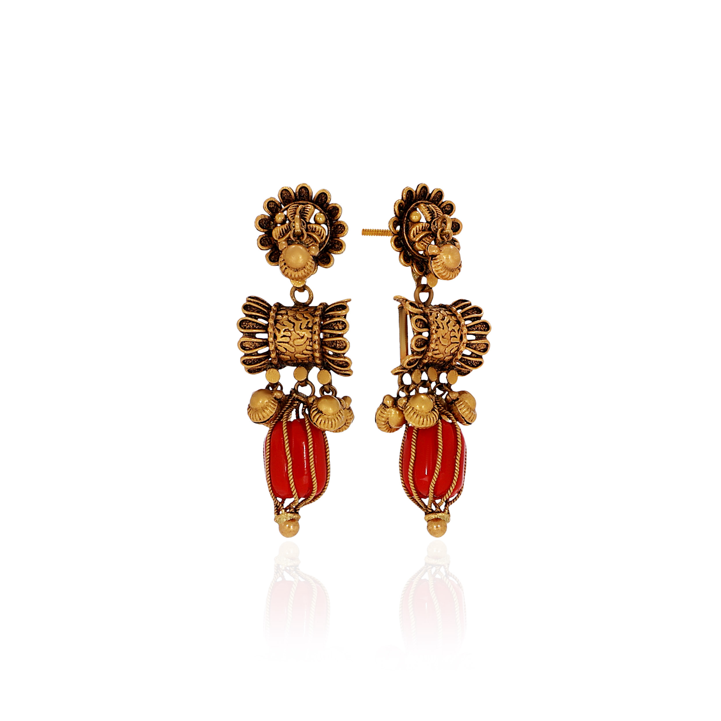 22K Yellow Gold Earrings-GPGN-D000788450 - Senco Gold and Diamonds
