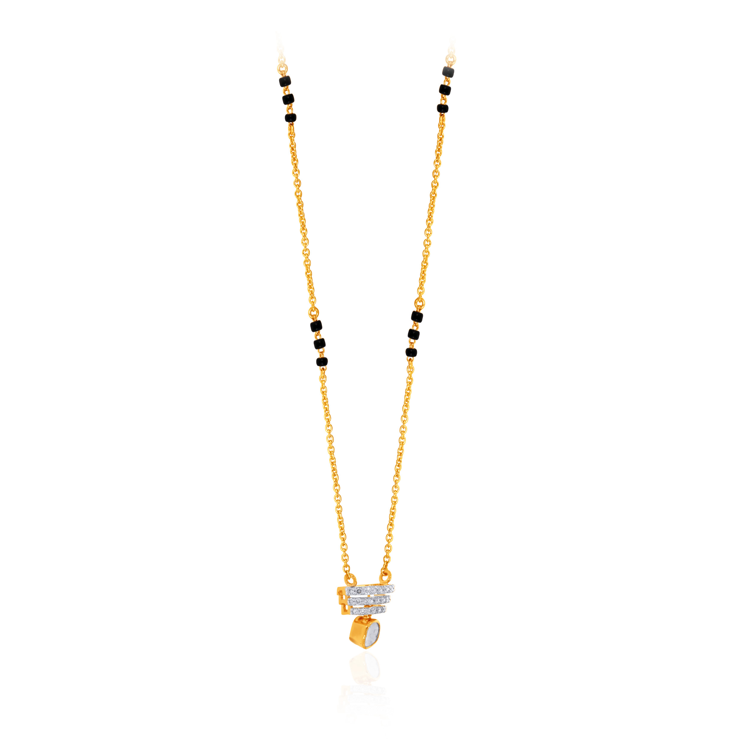 Tiered Radiance Diamond Mangalsutra - Senco Gold and Diamonds
