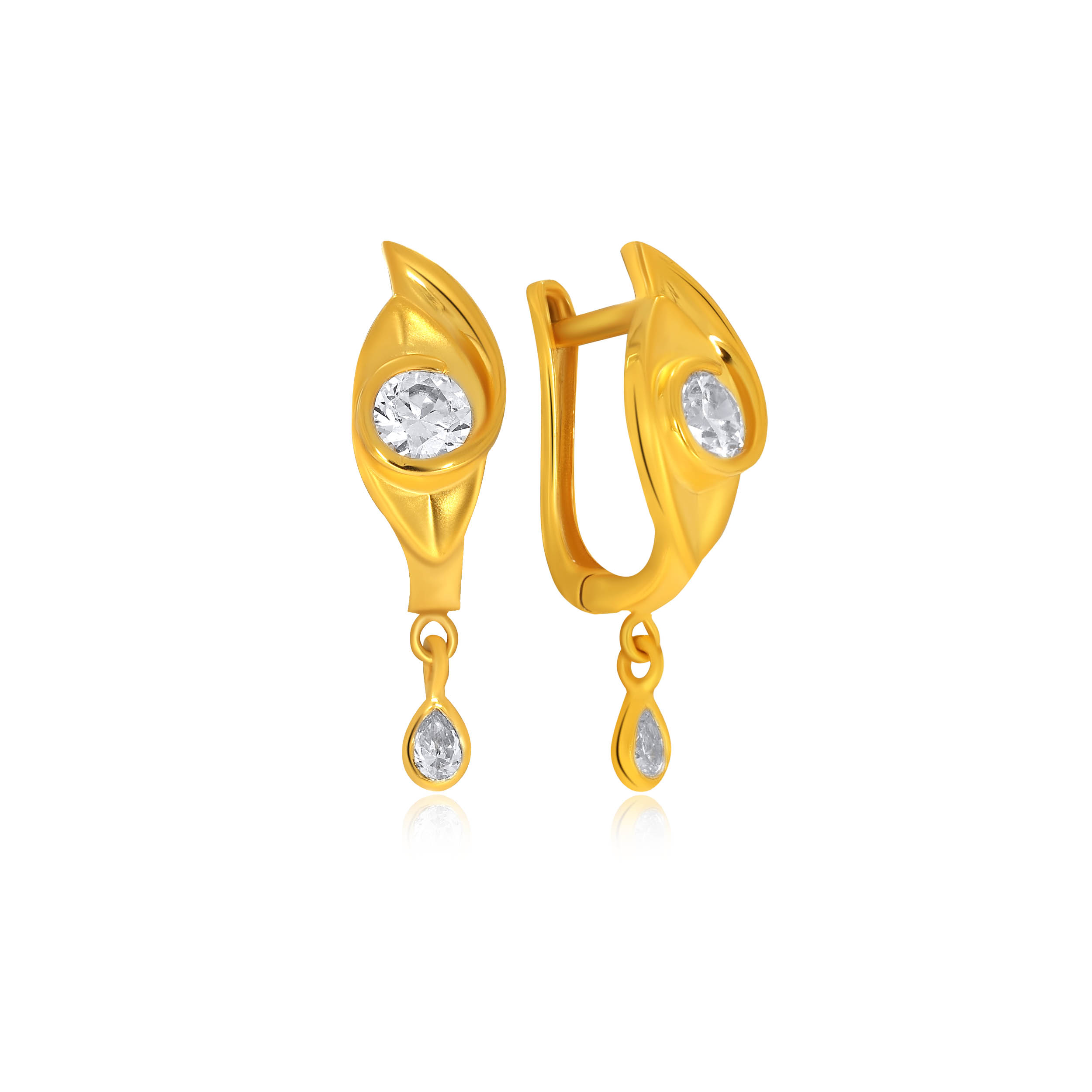 Dazzling Iris Gold Hoop Earrings - Senco Gold and Diamonds