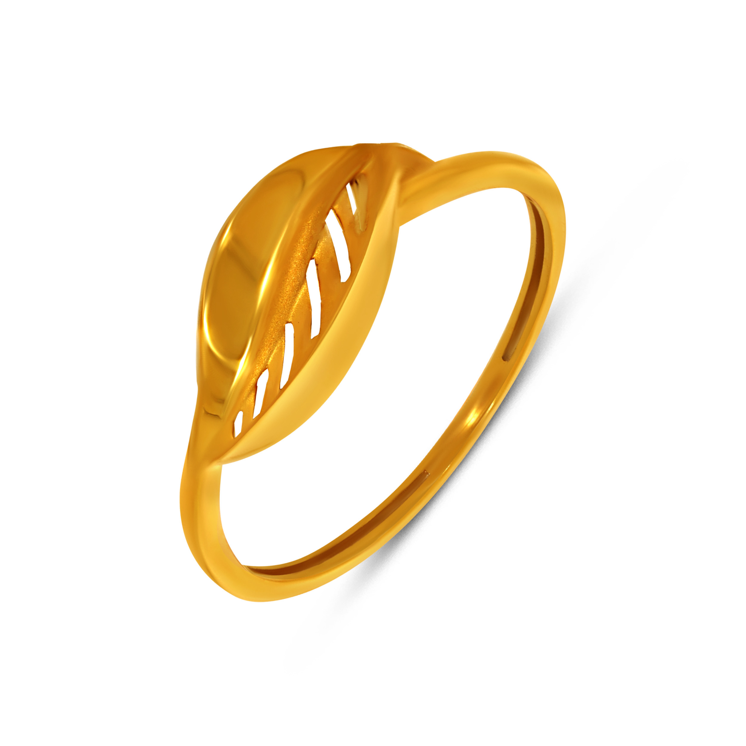 Flowing Leaf Gold Ring - Senco Gold and Diamonds