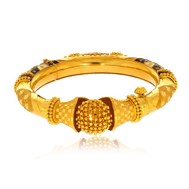 Royal Gharana Gold Bangle - Senco Gold and Diamonds