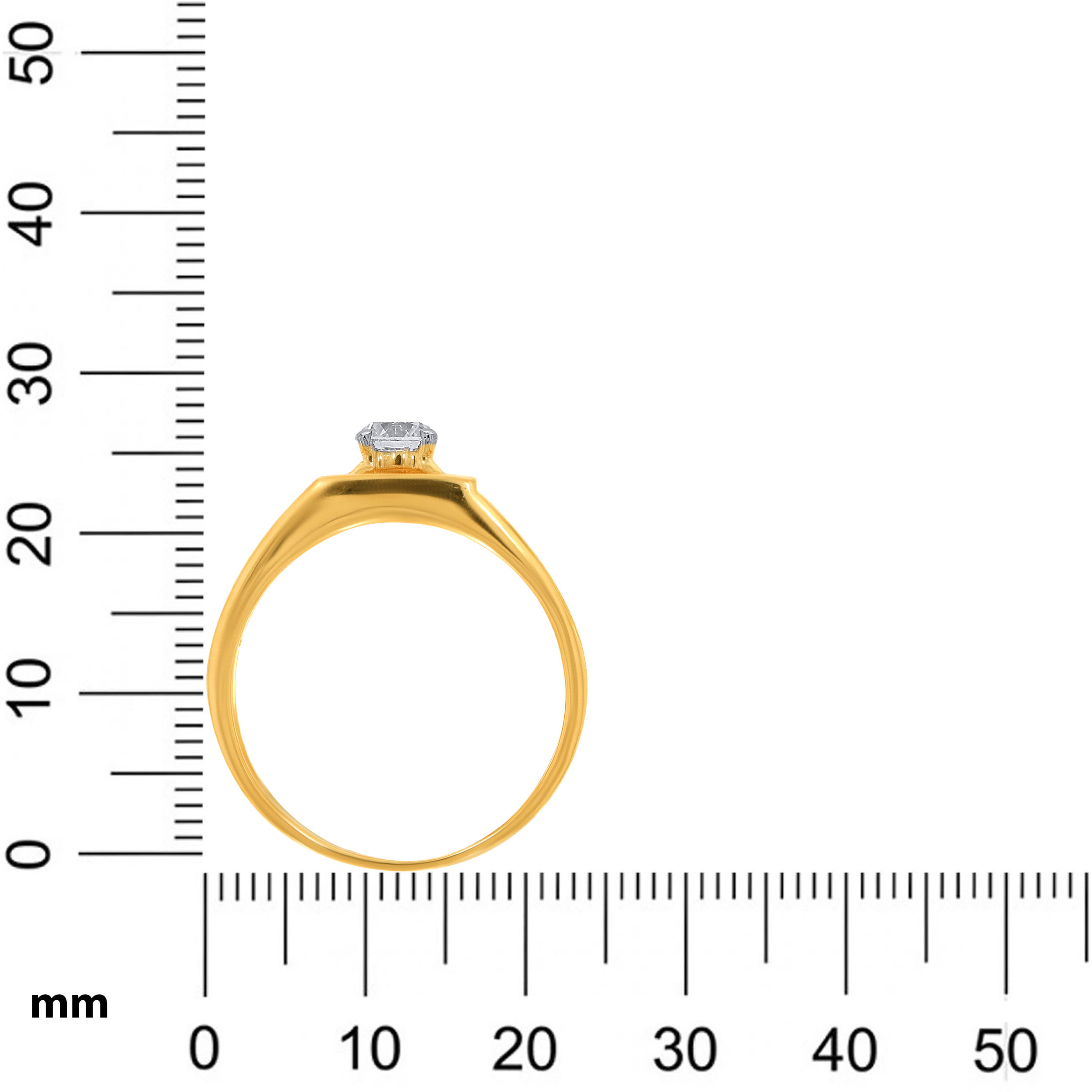 Directional Gleam Men Solitaire Ring - Senco Gold and Diamonds