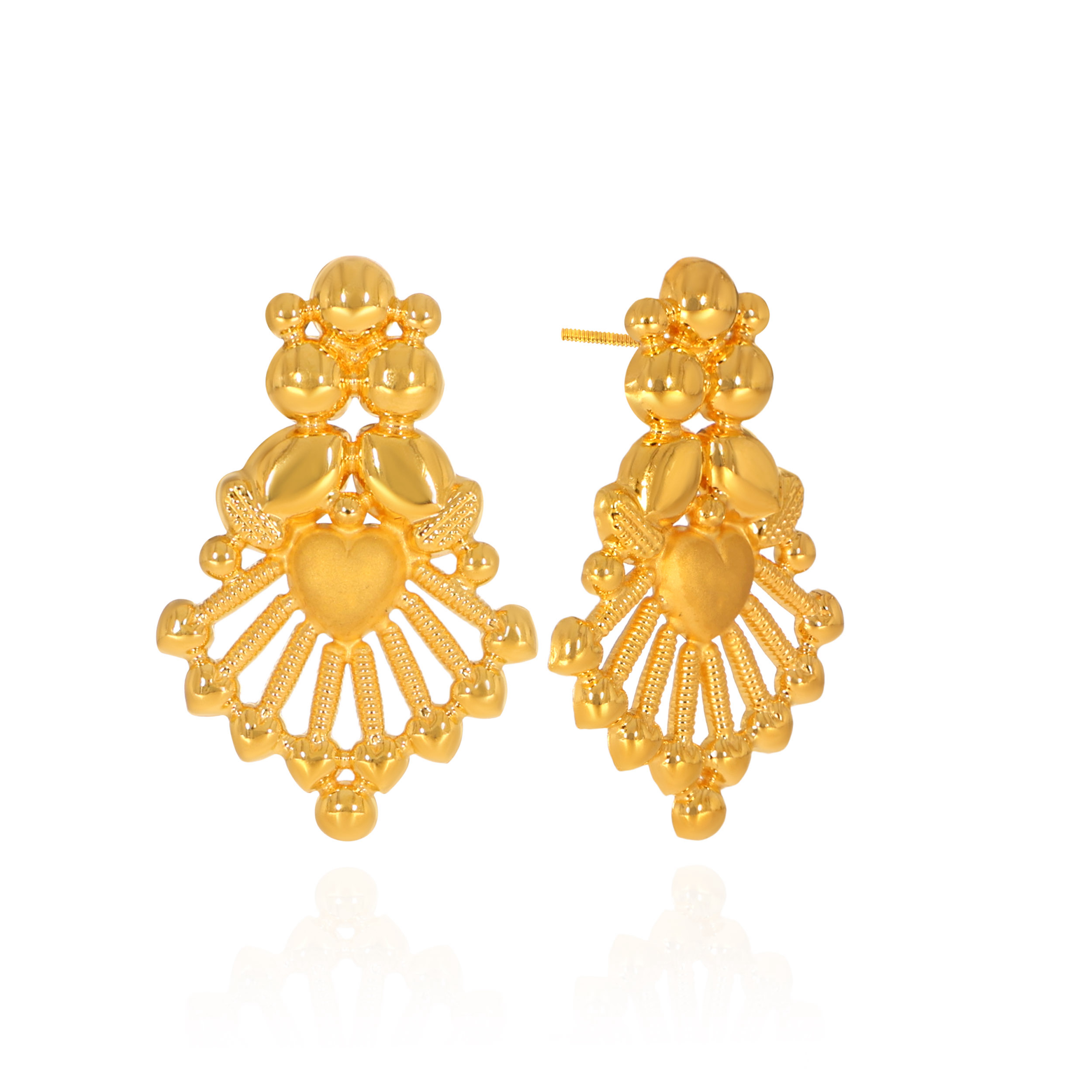 Ornate Fanflare Gold Drops - Senco Gold and Diamonds