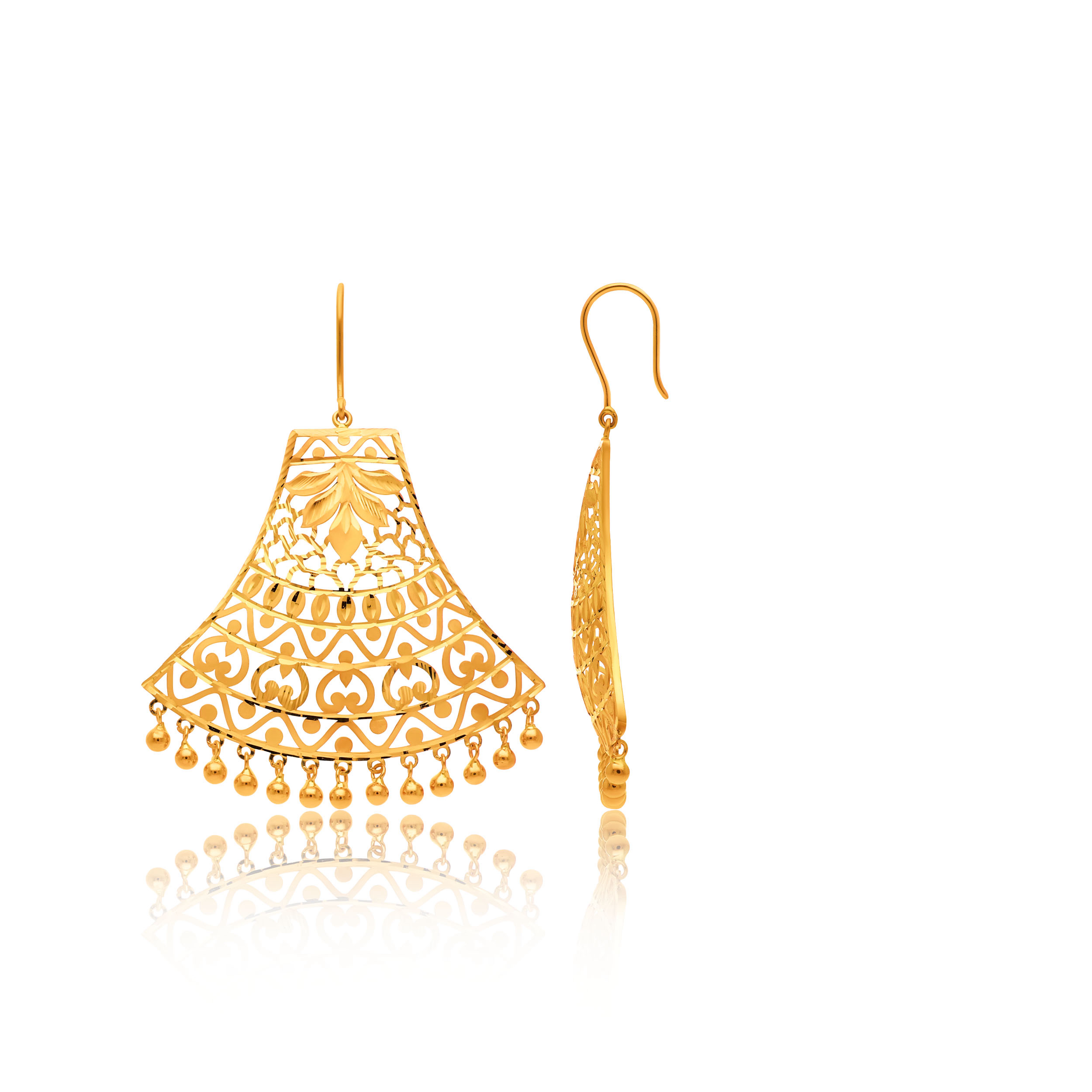 22K Yellow Gold Earrings-GP-SAD0005102 - Senco Gold and Diamonds