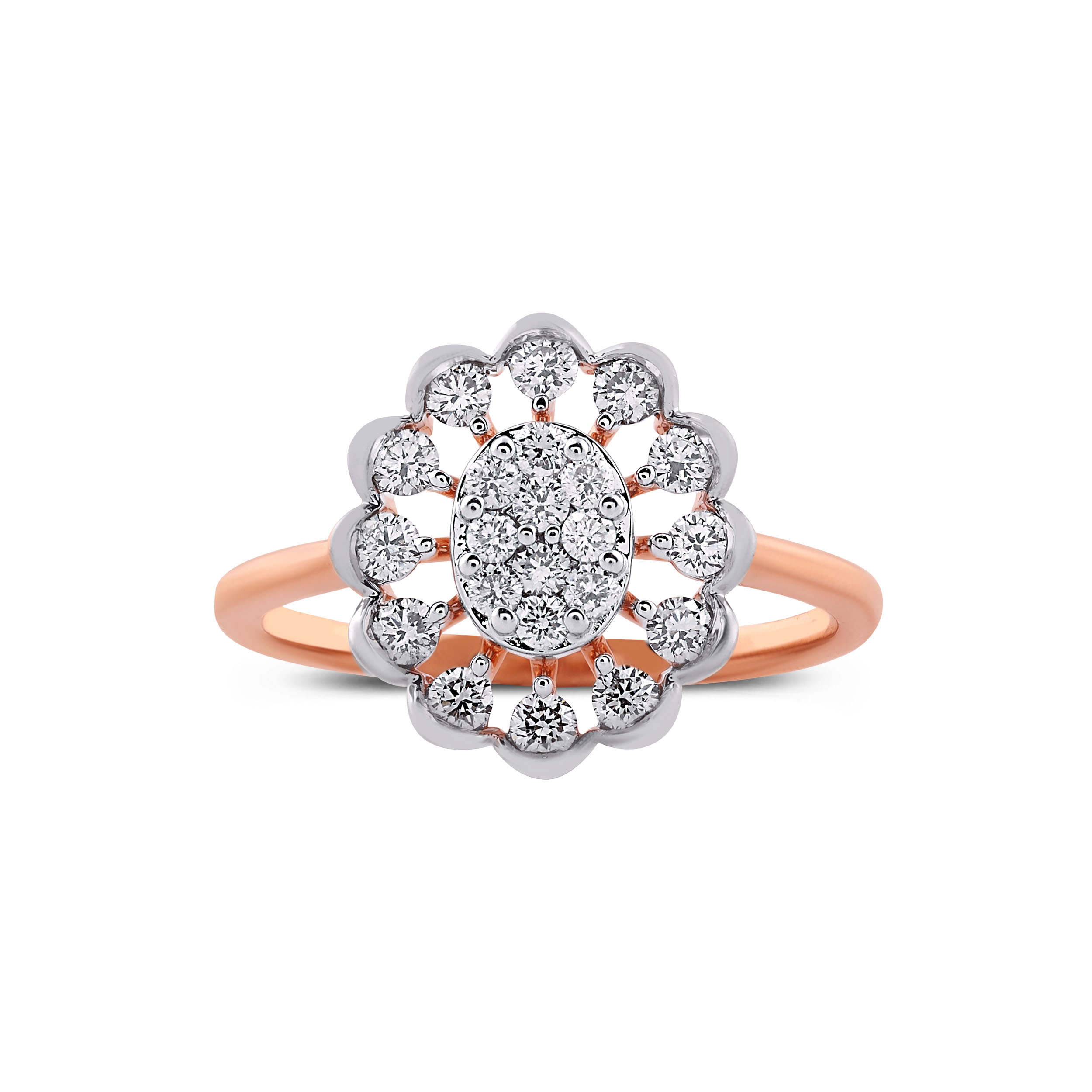 Scalloped Sparkle Diamond Ring - Senco Gold and Diamonds
