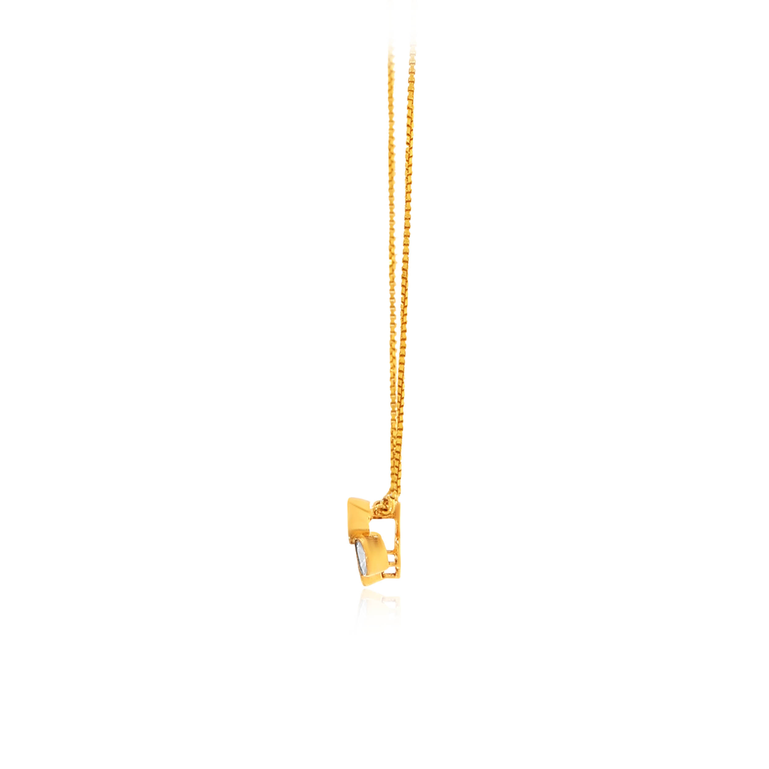 Radiant Pebbles Polki Chain Pendant - Senco Gold and Diamonds