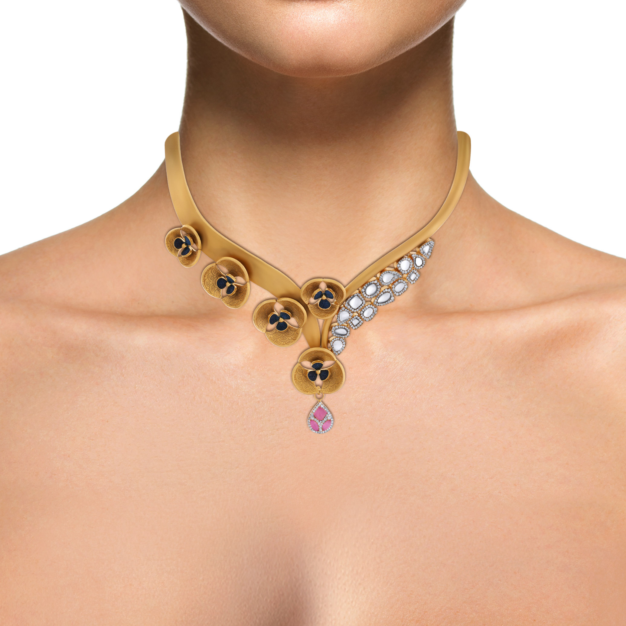 22K Yellow Gold Necklace-GN-D000760628 - Senco Gold and Diamonds