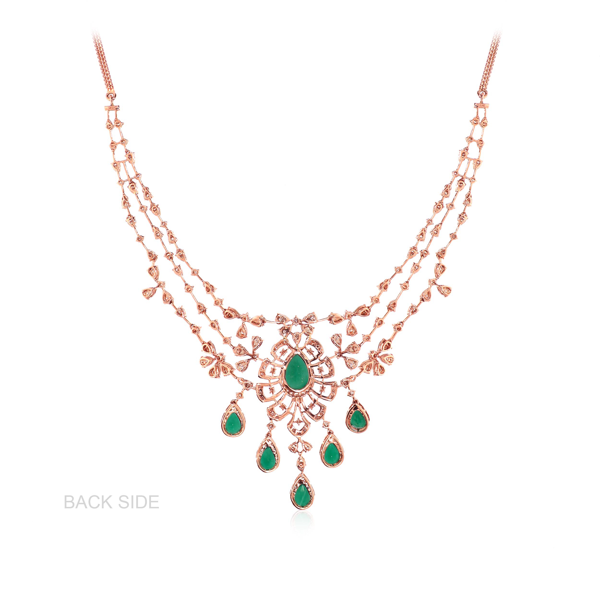 Greeny Splendour Diamond Necklace - Senco Gold and Diamonds