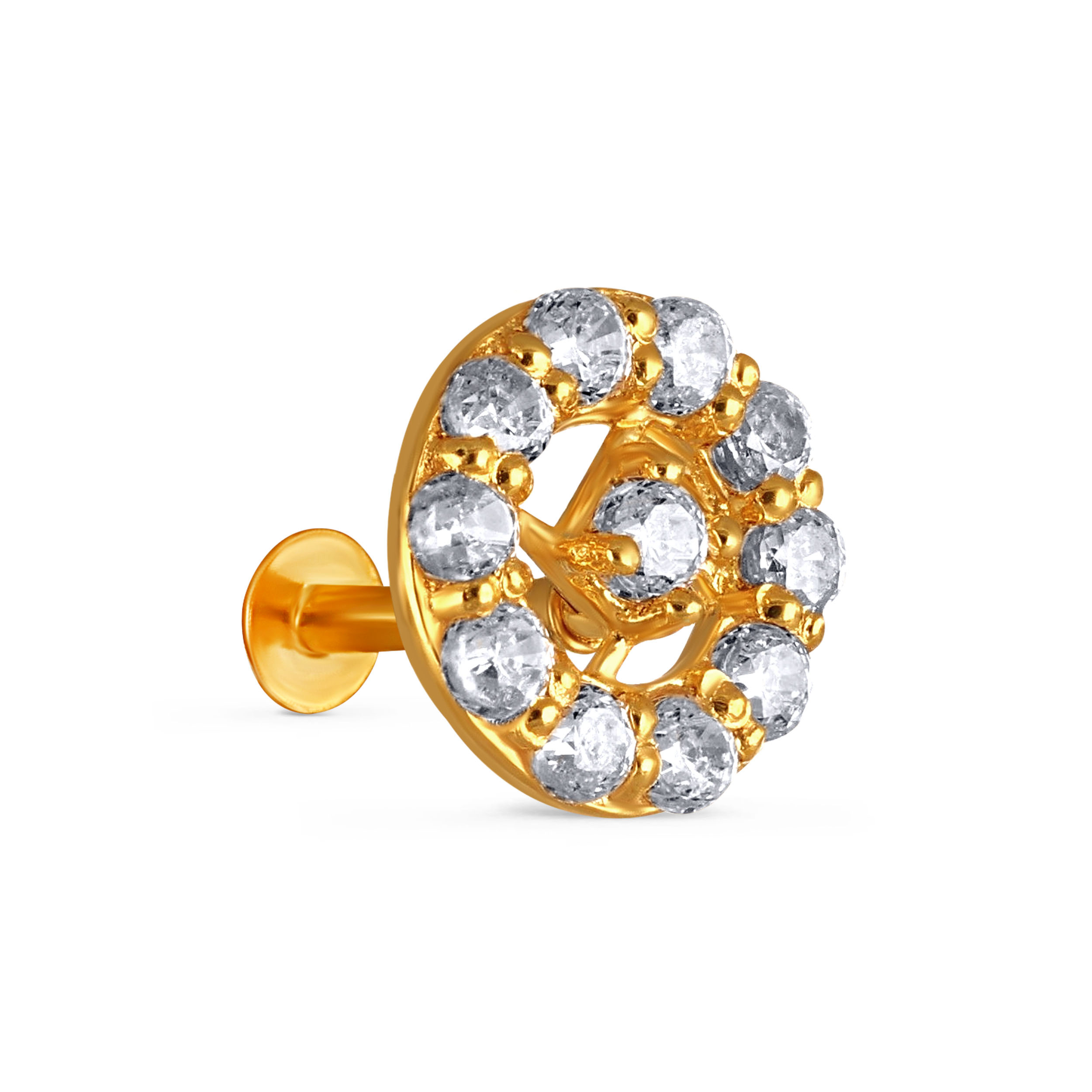 Lustre Starlit Gold Nose Pin - Senco Gold and Diamonds