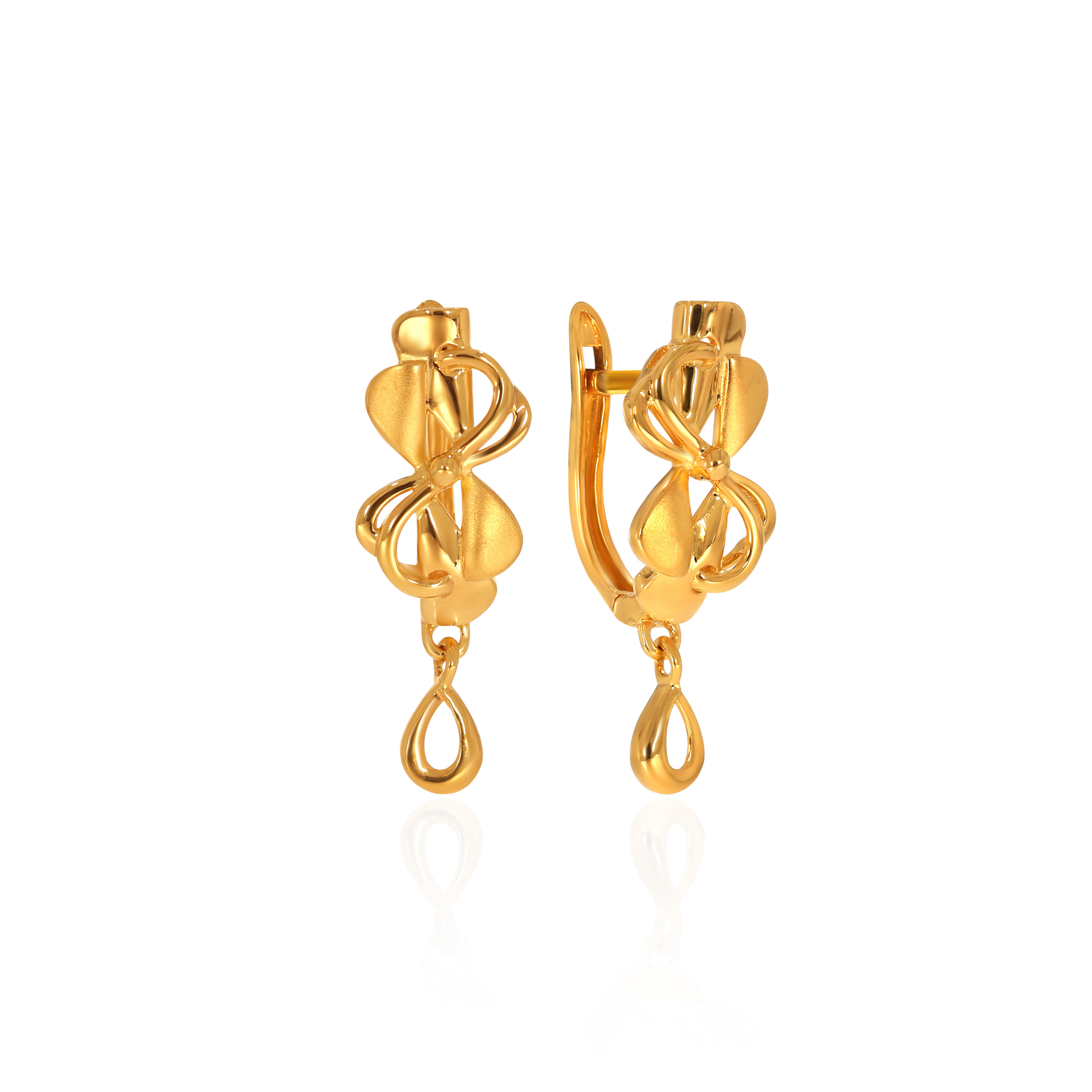Expressive Swirl Gold Hoop Earrings - Senco Gold and Diamonds
