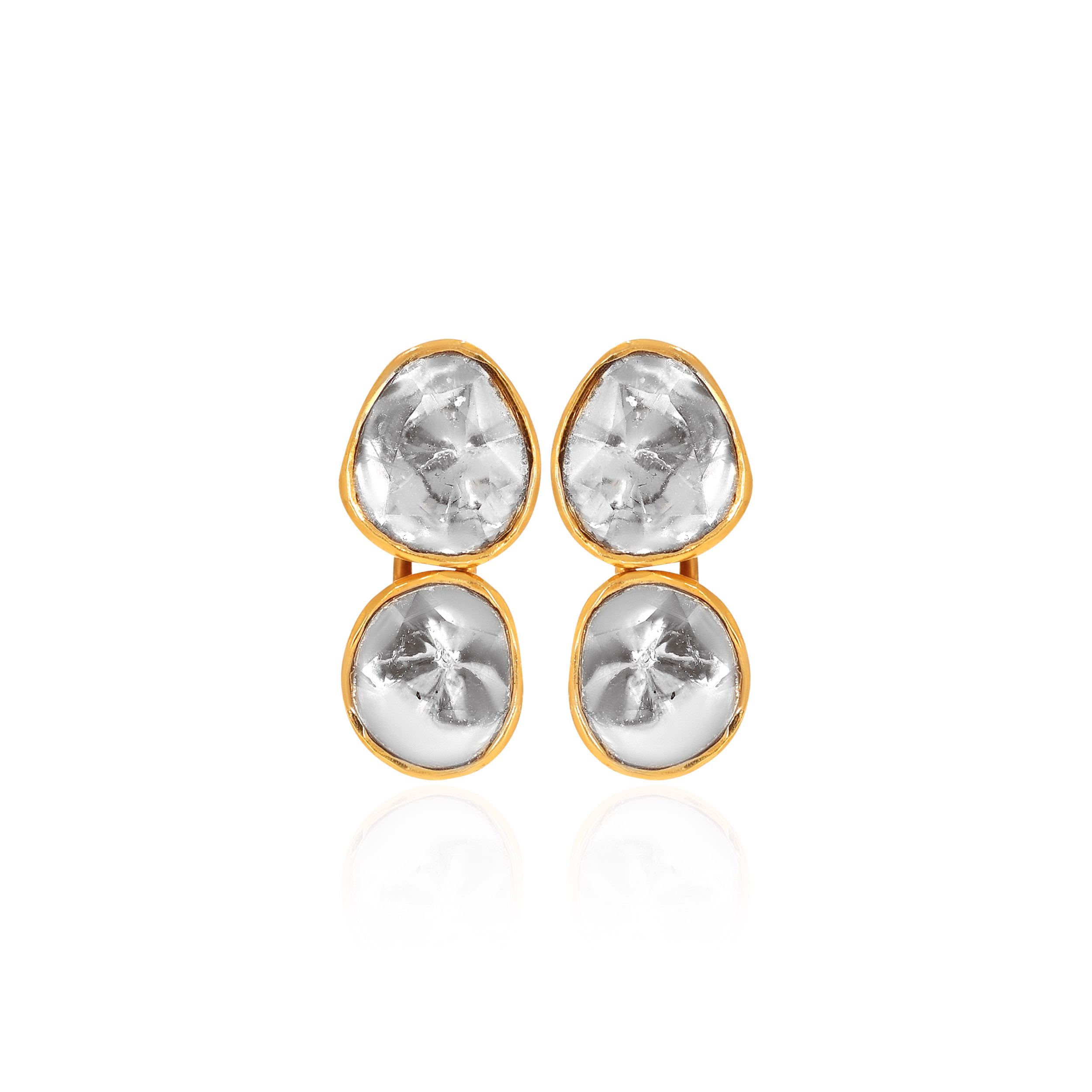 Timeless Polki Drop Earrings - Senco Gold and Diamonds