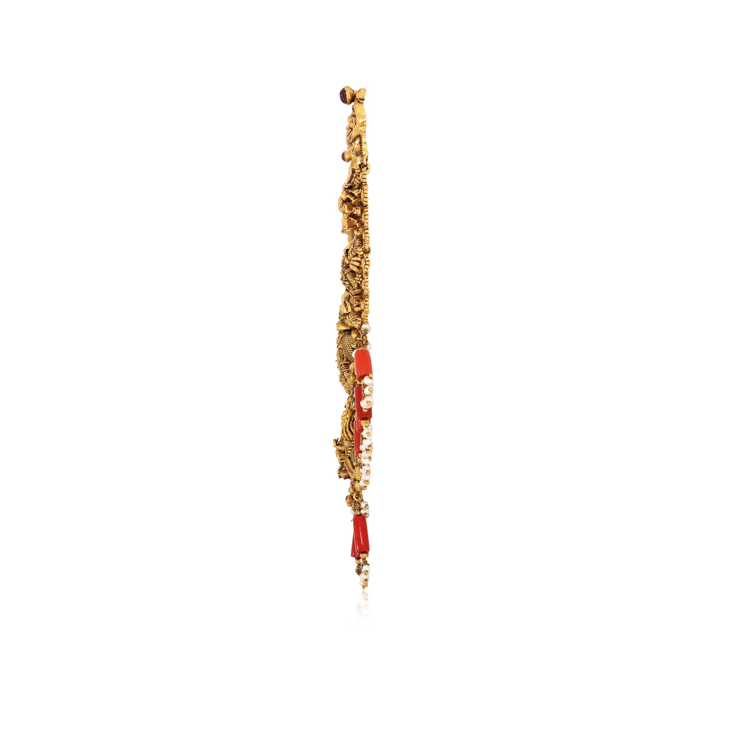 Blessed Vishnu Antique Gold Necklace - Senco Gold and Diamonds