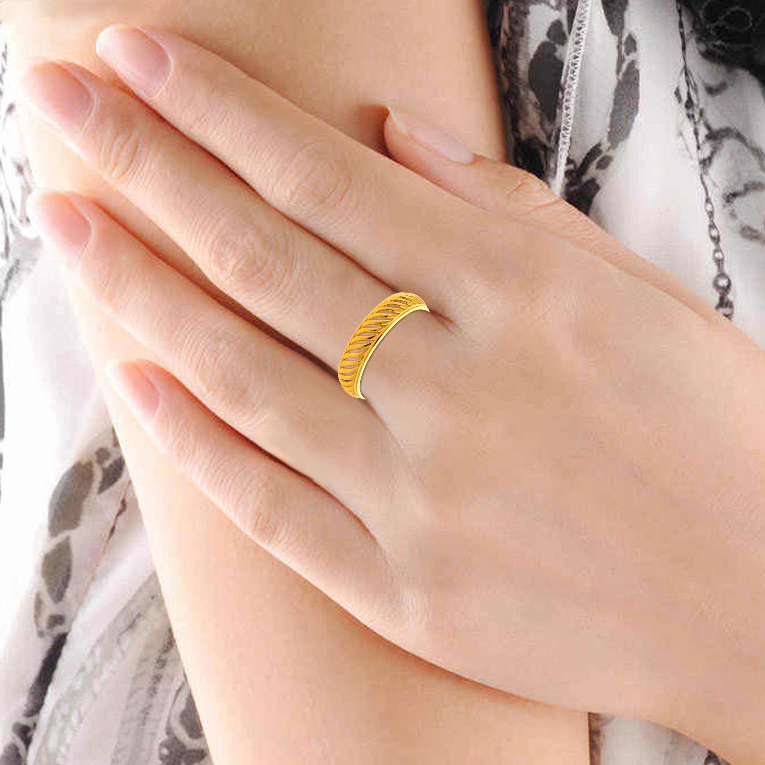 22K Yellow Gold Ring-GLR-SAD0005750 - Senco Gold and Diamonds