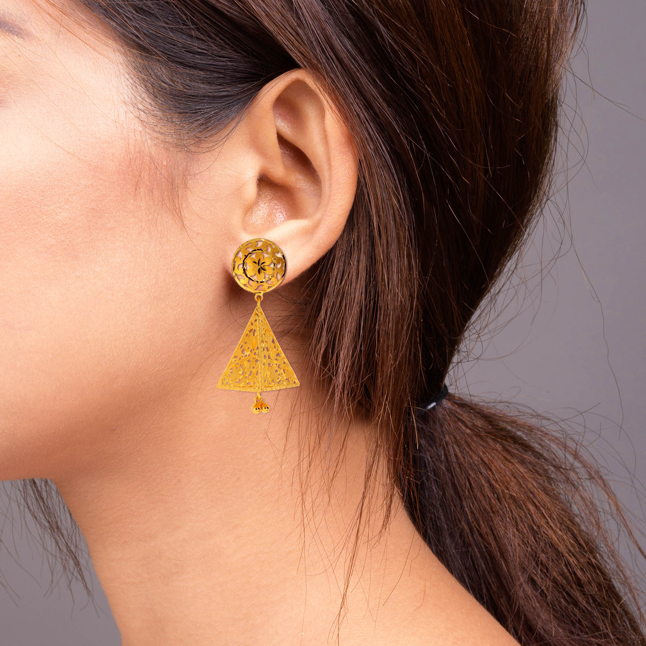 22K Yellow Gold Jhumka Earrings - GJ-SAD0000149 - Senco Gold and Diamonds
