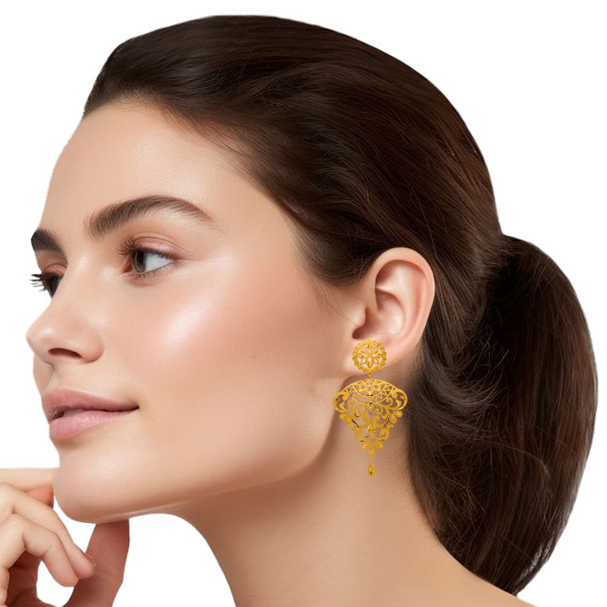 Royal Art Gold Earrings - Senco Gold and Diamonds