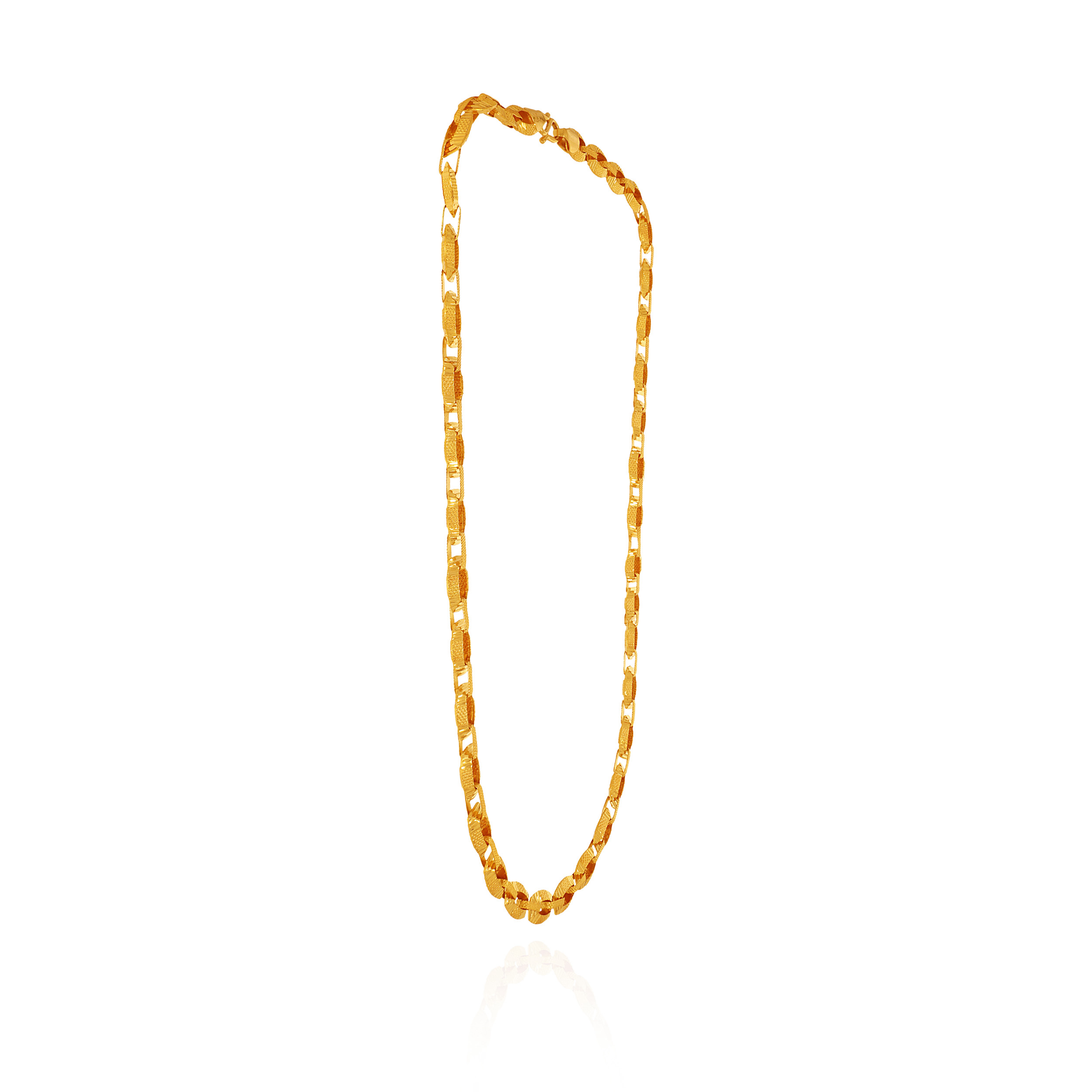 Textured Link Men’s Gold Chain - Senco Gold and Diamonds