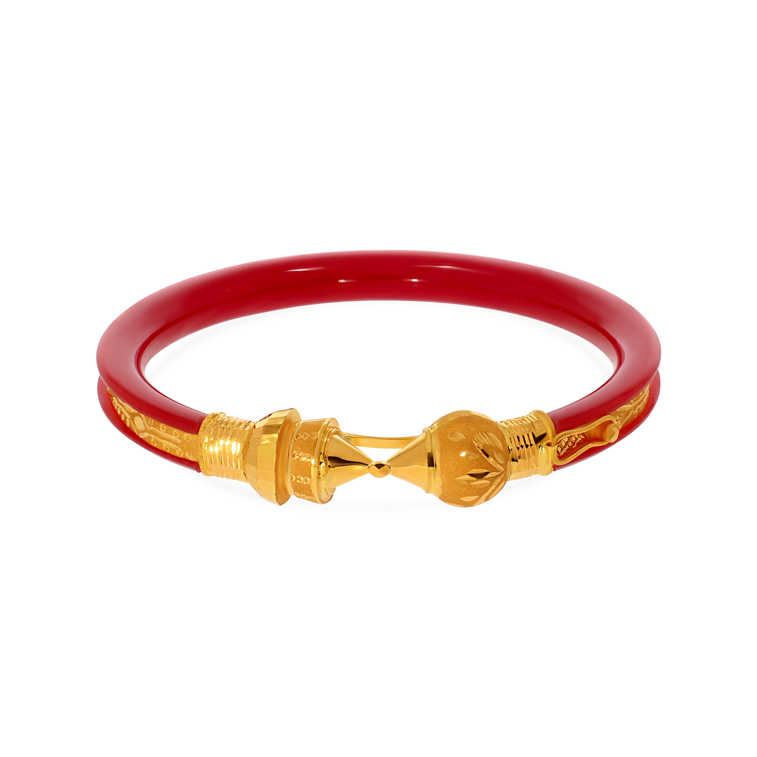 Ethnic Touch Gold Mukh Pola Bangle - Senco Gold and Diamonds
