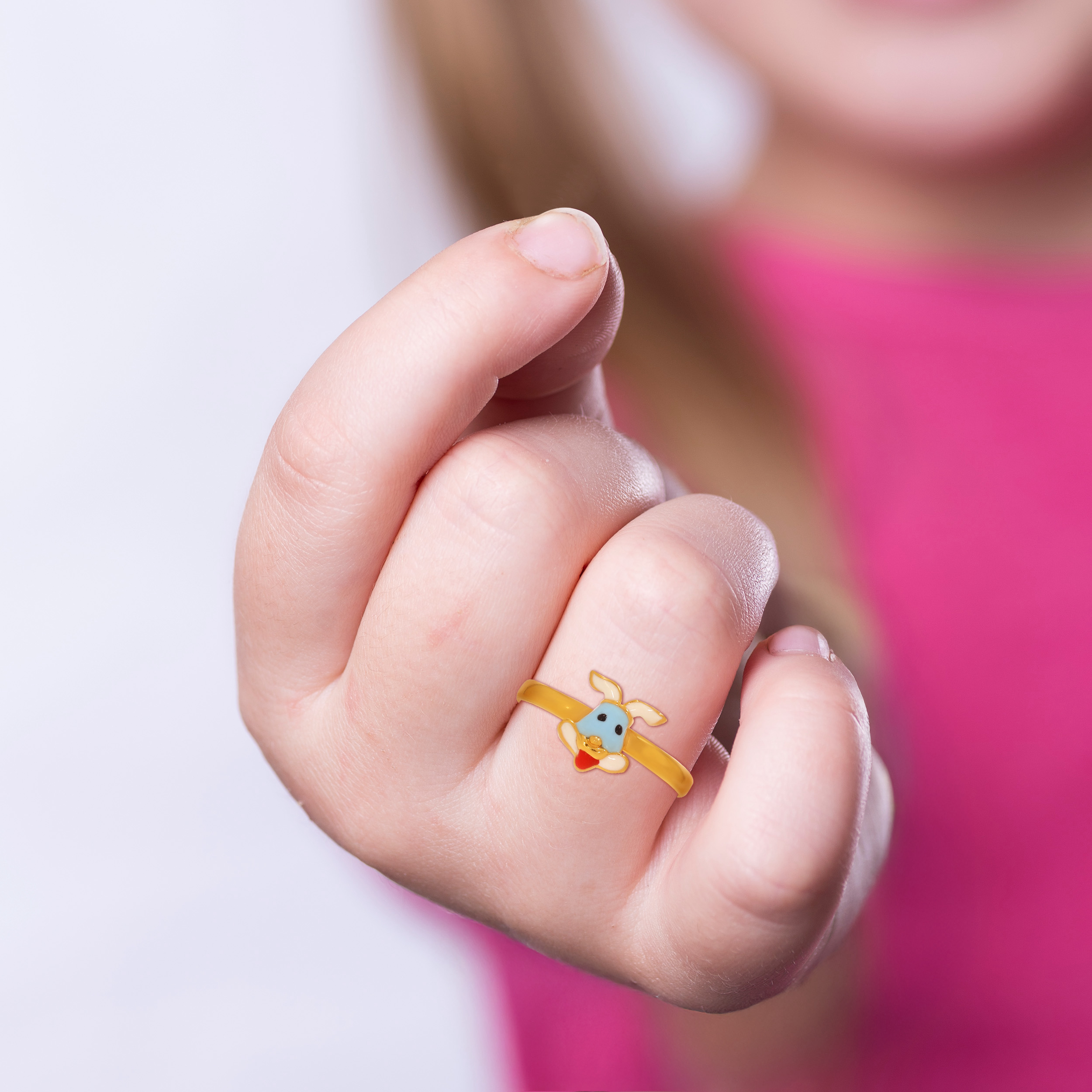 Adorable Puppy Kid's Gold Ring - Senco Gold and Diamonds