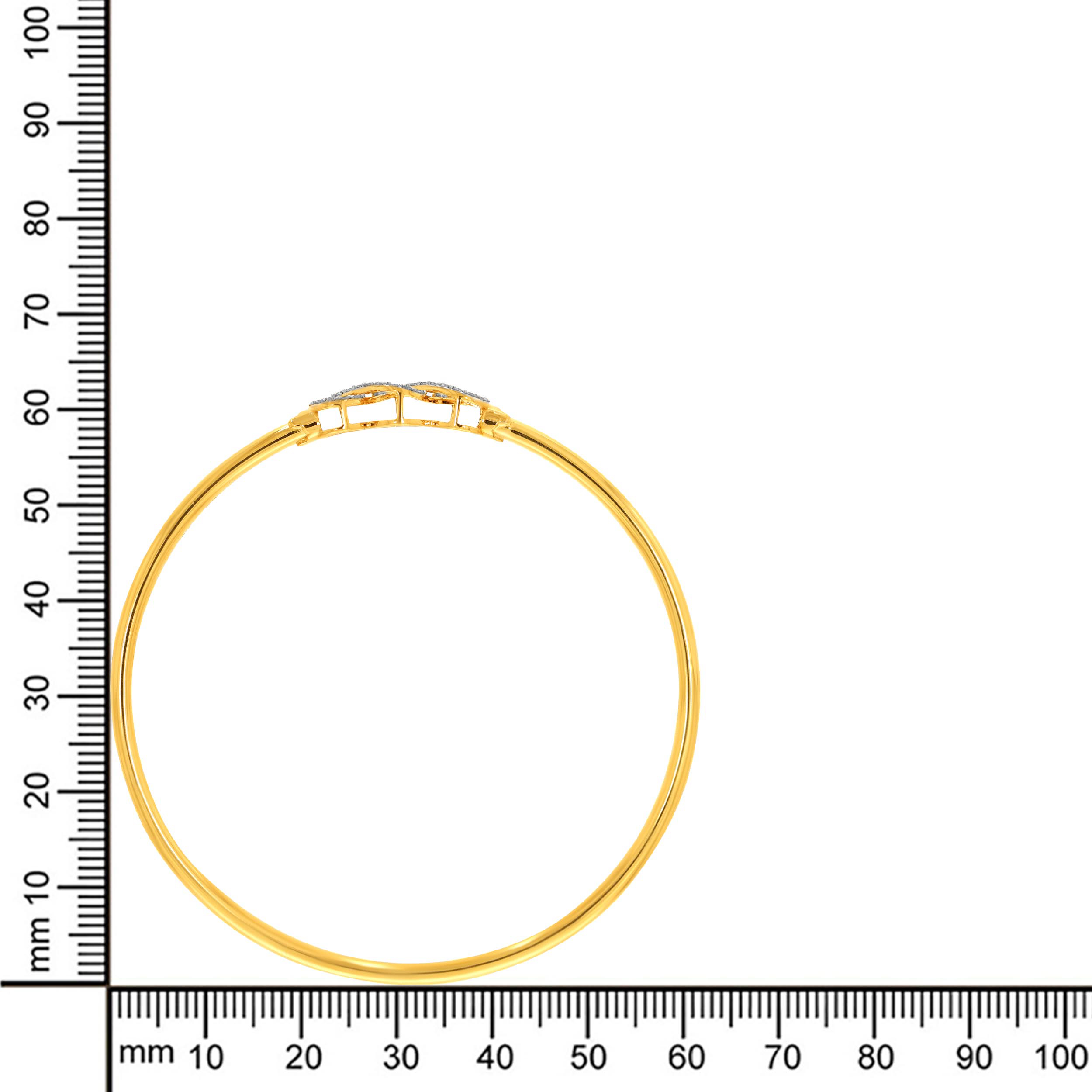 Wavy Overlaps Diamond Noa Bangle - Senco Gold and Diamonds