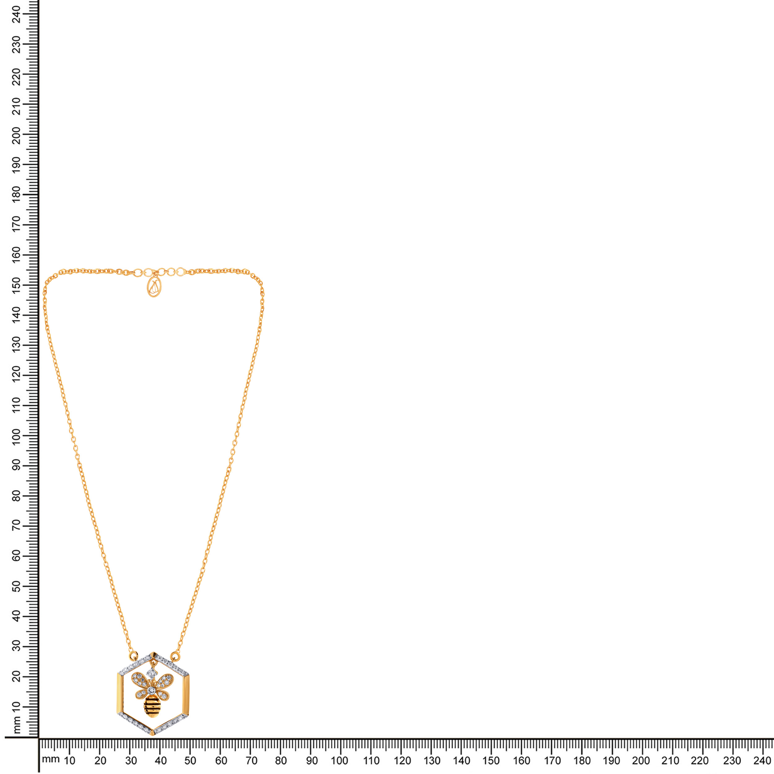 Chic Honeybee Diamond Chain Pendant - Senco Gold and Diamonds
