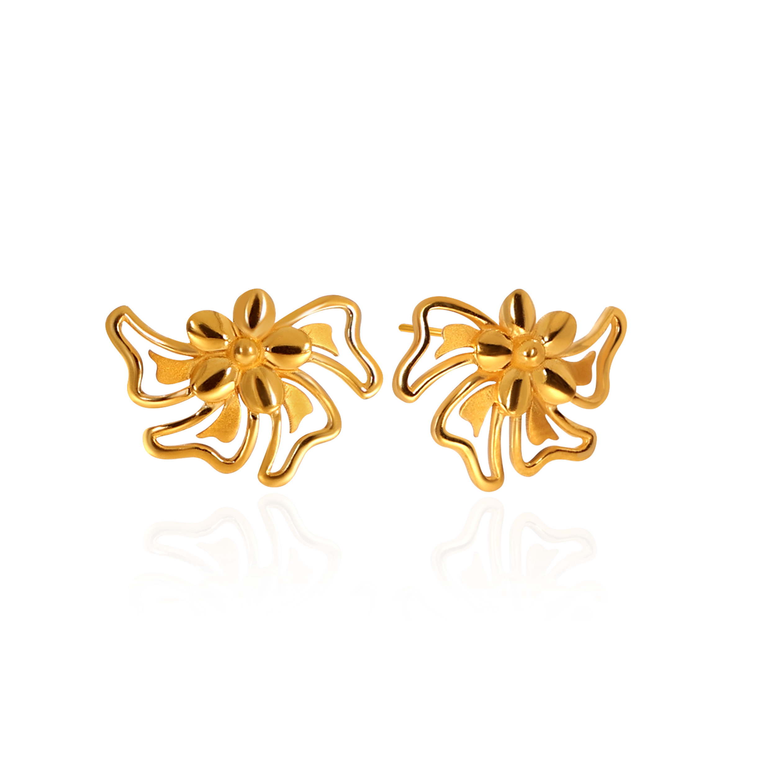 Creative Bloom Gold Studs - Senco Gold and Diamonds