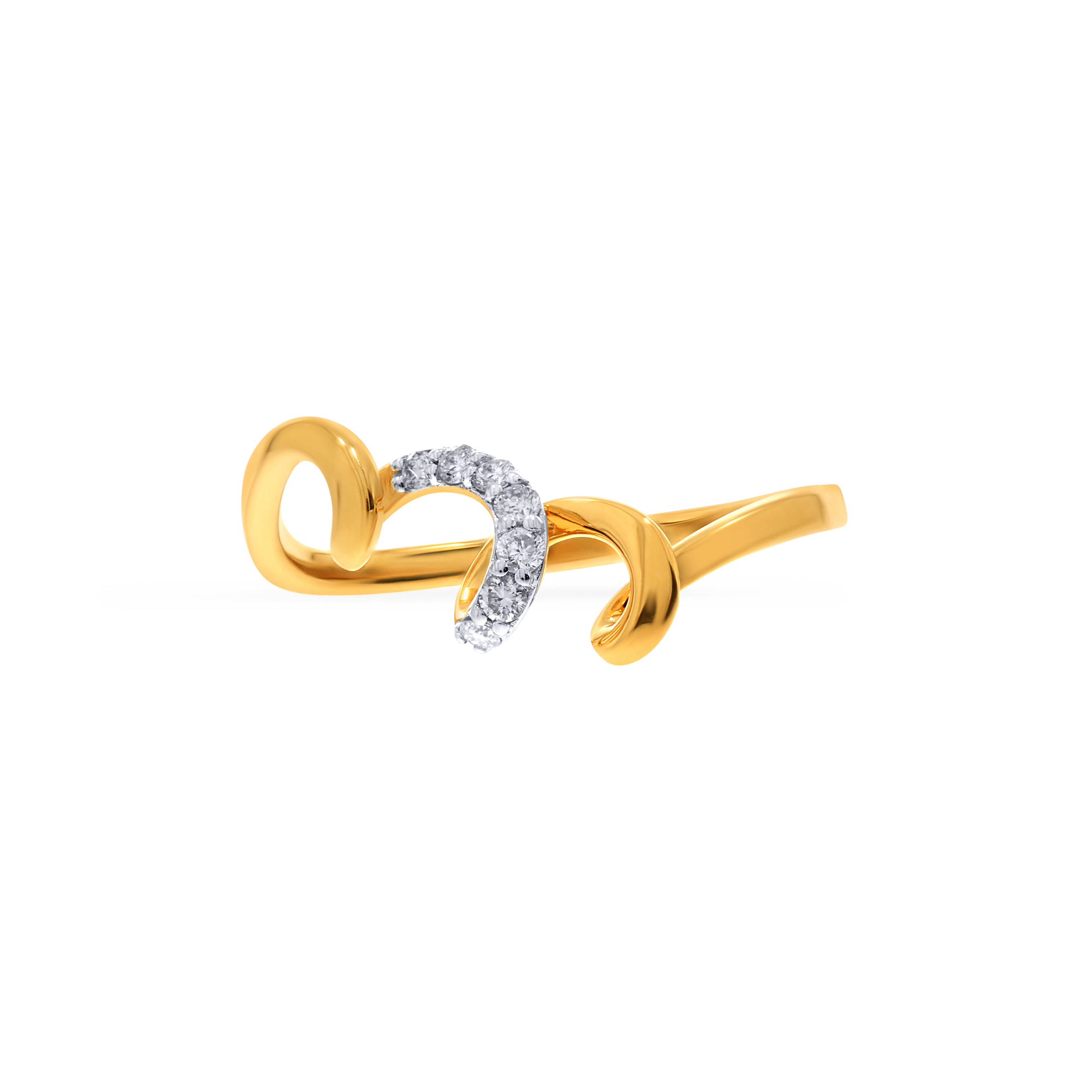 Graceful Wave Diamond Ring - Senco Gold and Diamonds