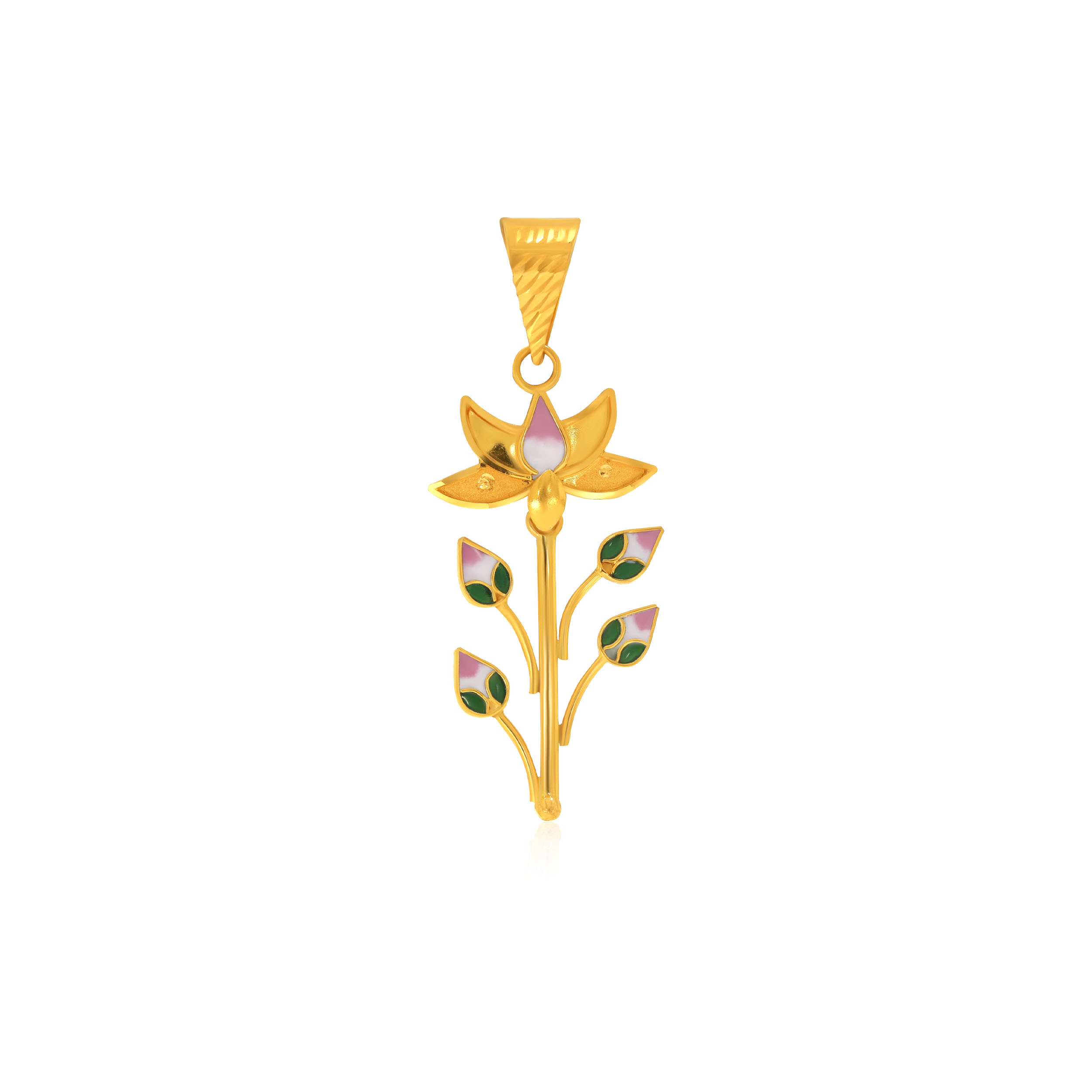 Lotus Splendour Gold Pendant - Senco Gold and Diamonds
