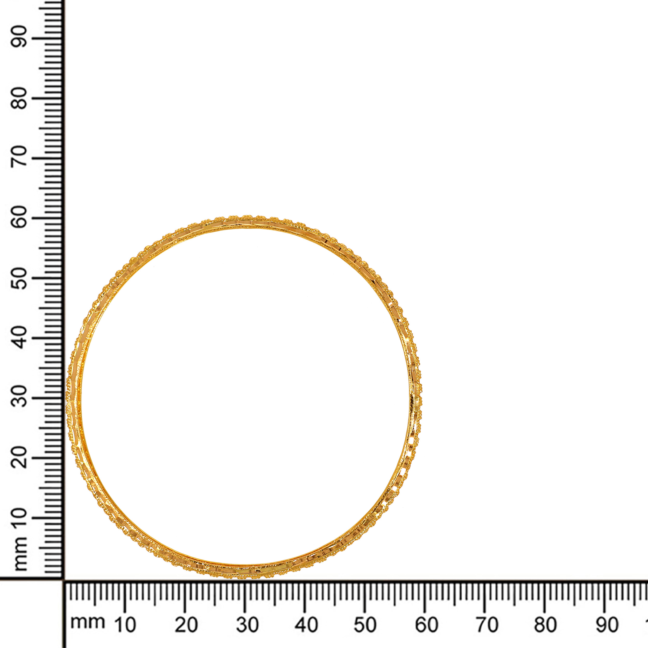 Tradition's Grid Gold Bangle - Senco Gold and Diamonds