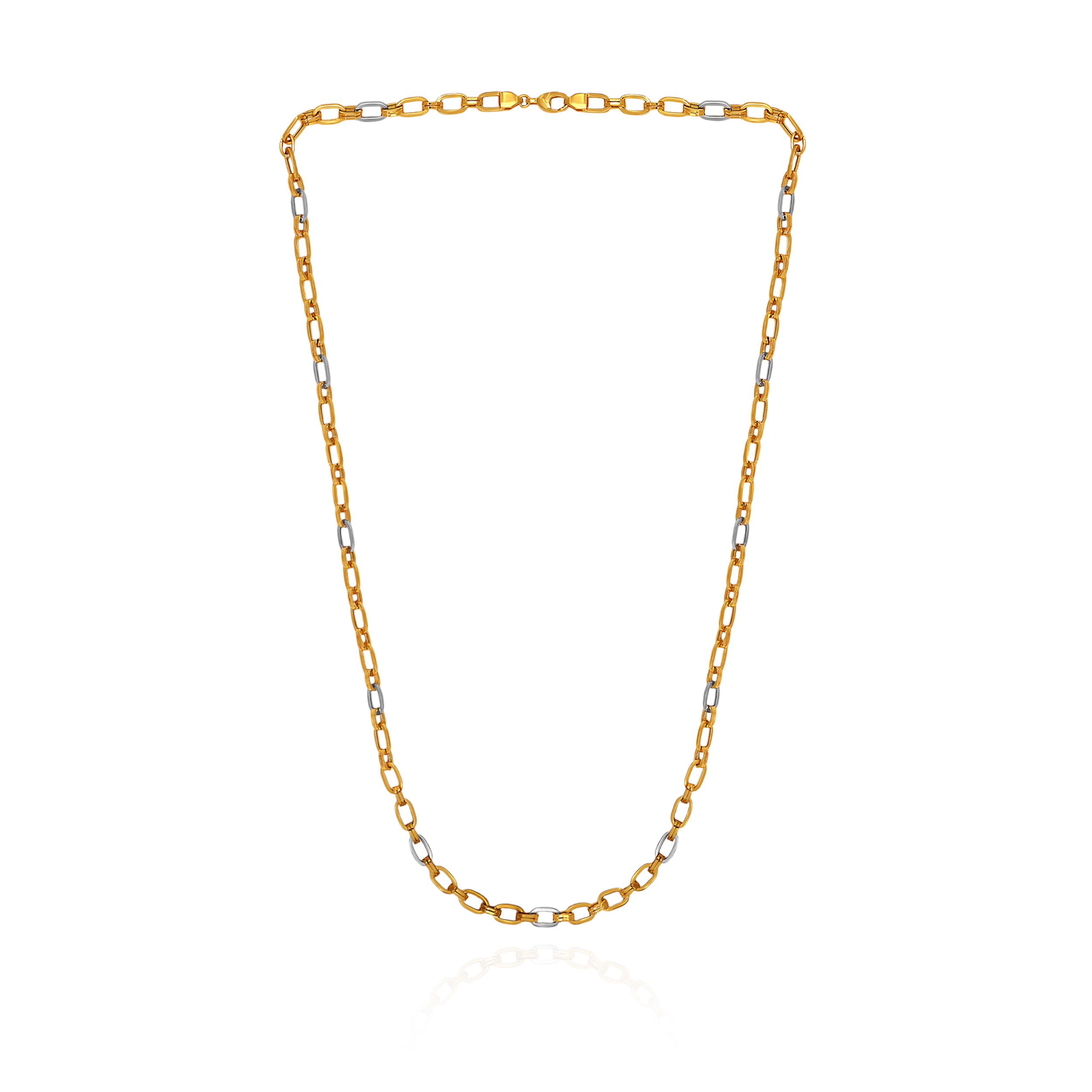 Regent Dual-Tone Men's Gold Chain - Senco Gold and Diamonds