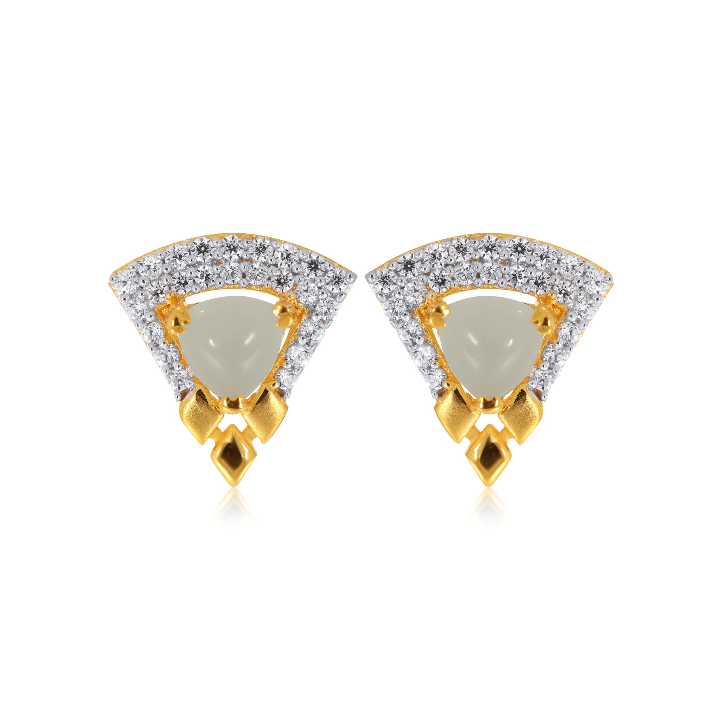 Precious Cone Gold Studs - Senco Gold and Diamonds