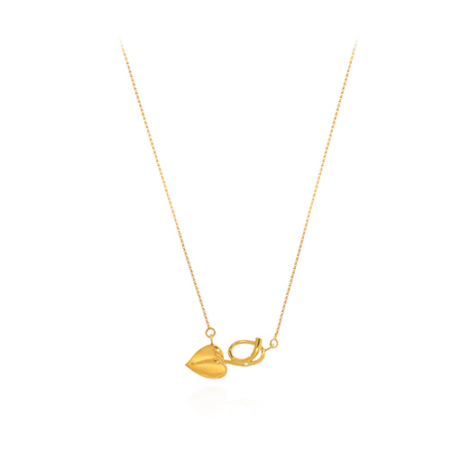 Leaf Glow Gold Chain Pendant - Senco Gold and Diamonds