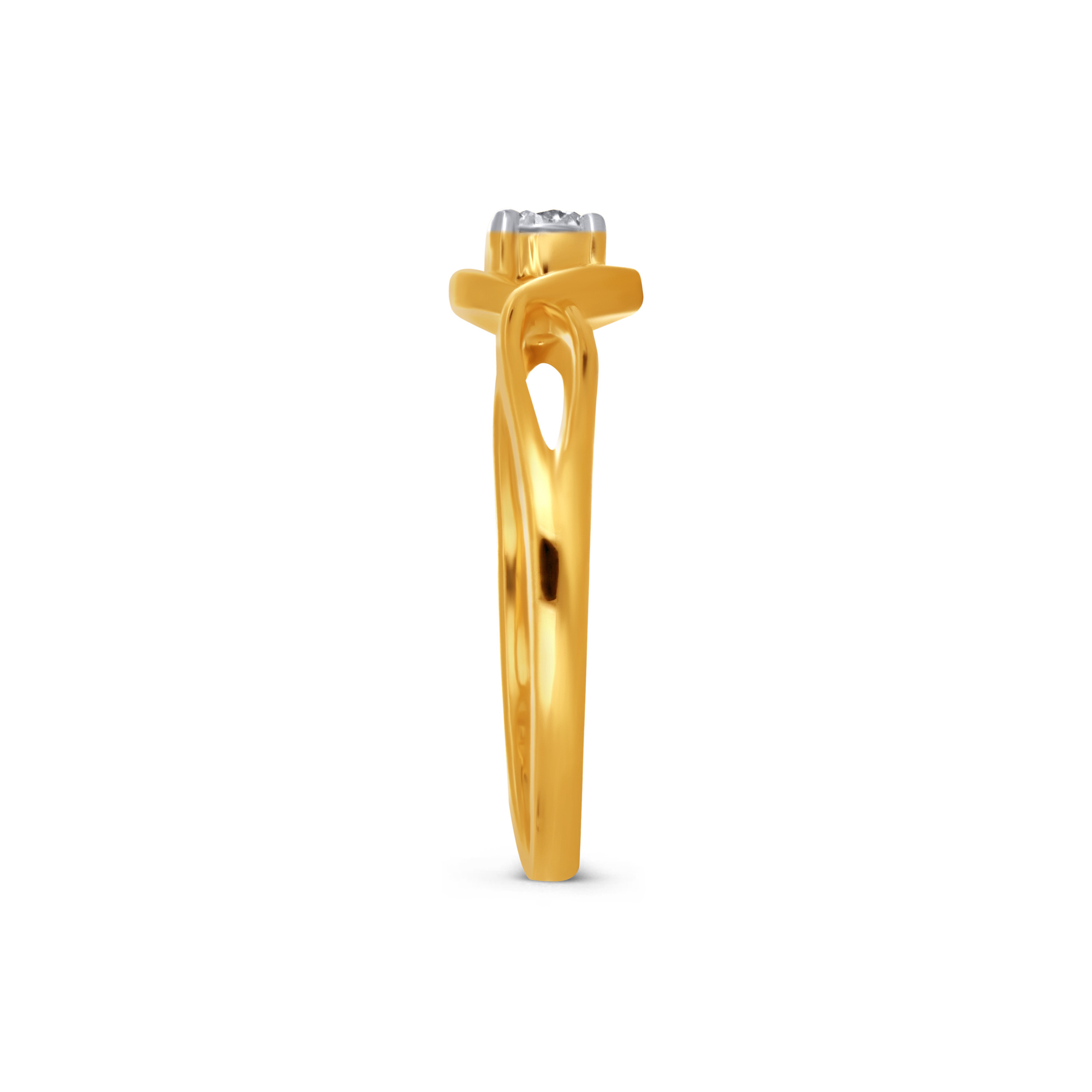 Amara Ribbon Diamond Solitaire Ring alternate view 2