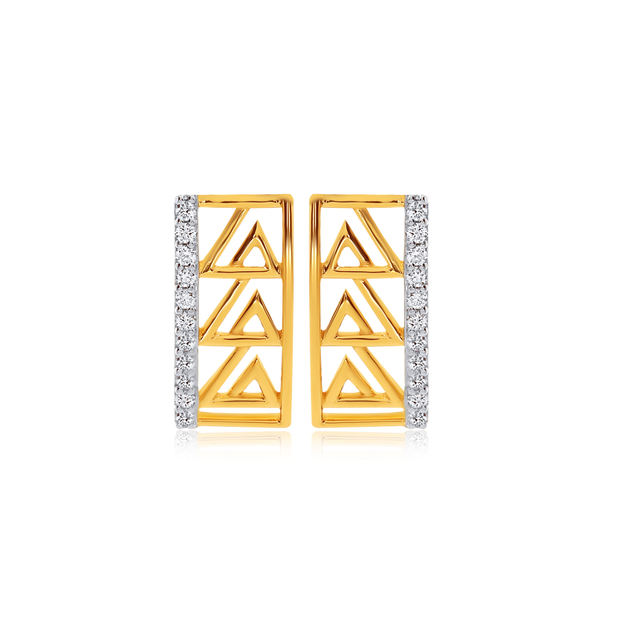 Ethnic Art Diamond Studs - Senco Gold and Diamonds