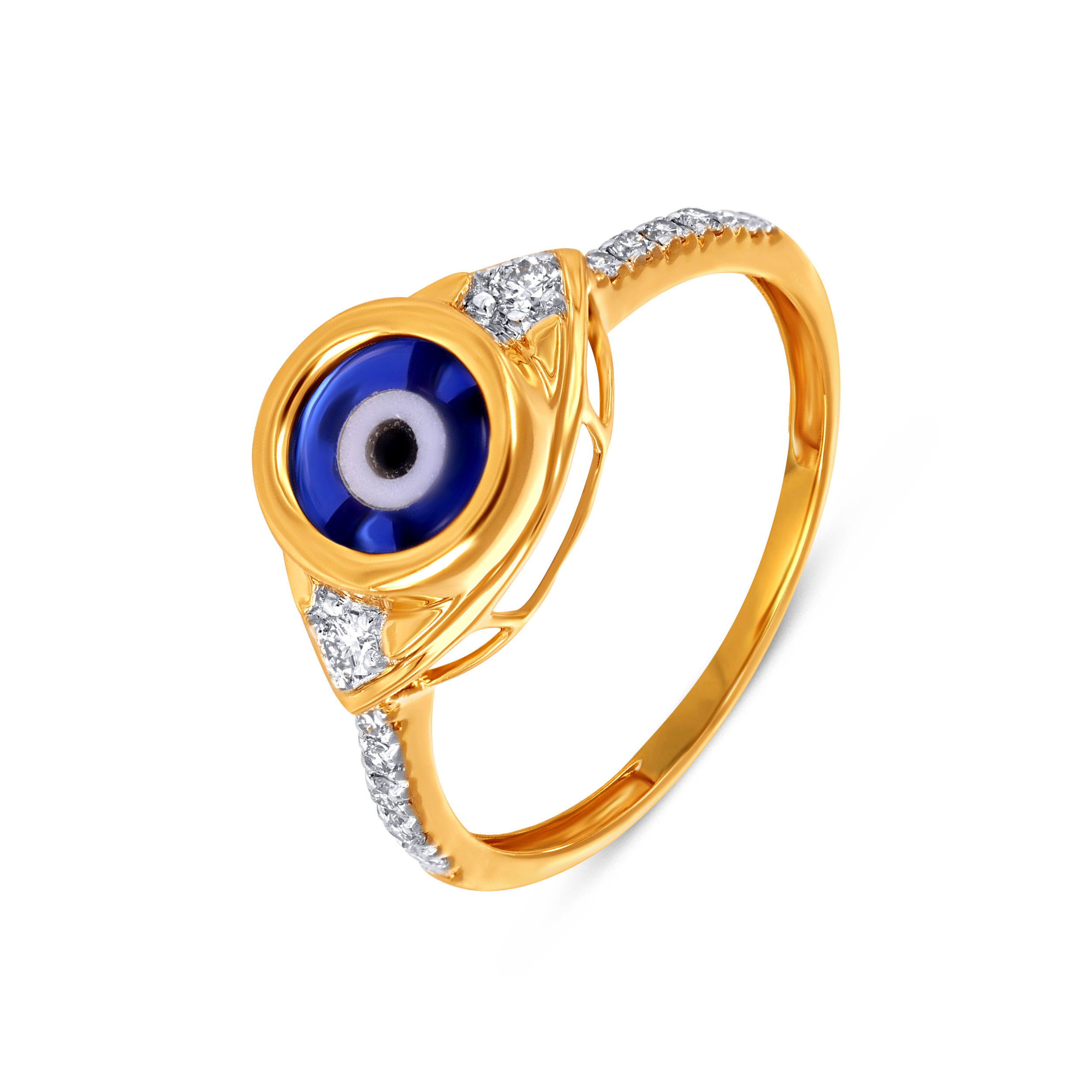 Accented Charm Evil Eye Diamond Ring - Senco Gold and Diamonds