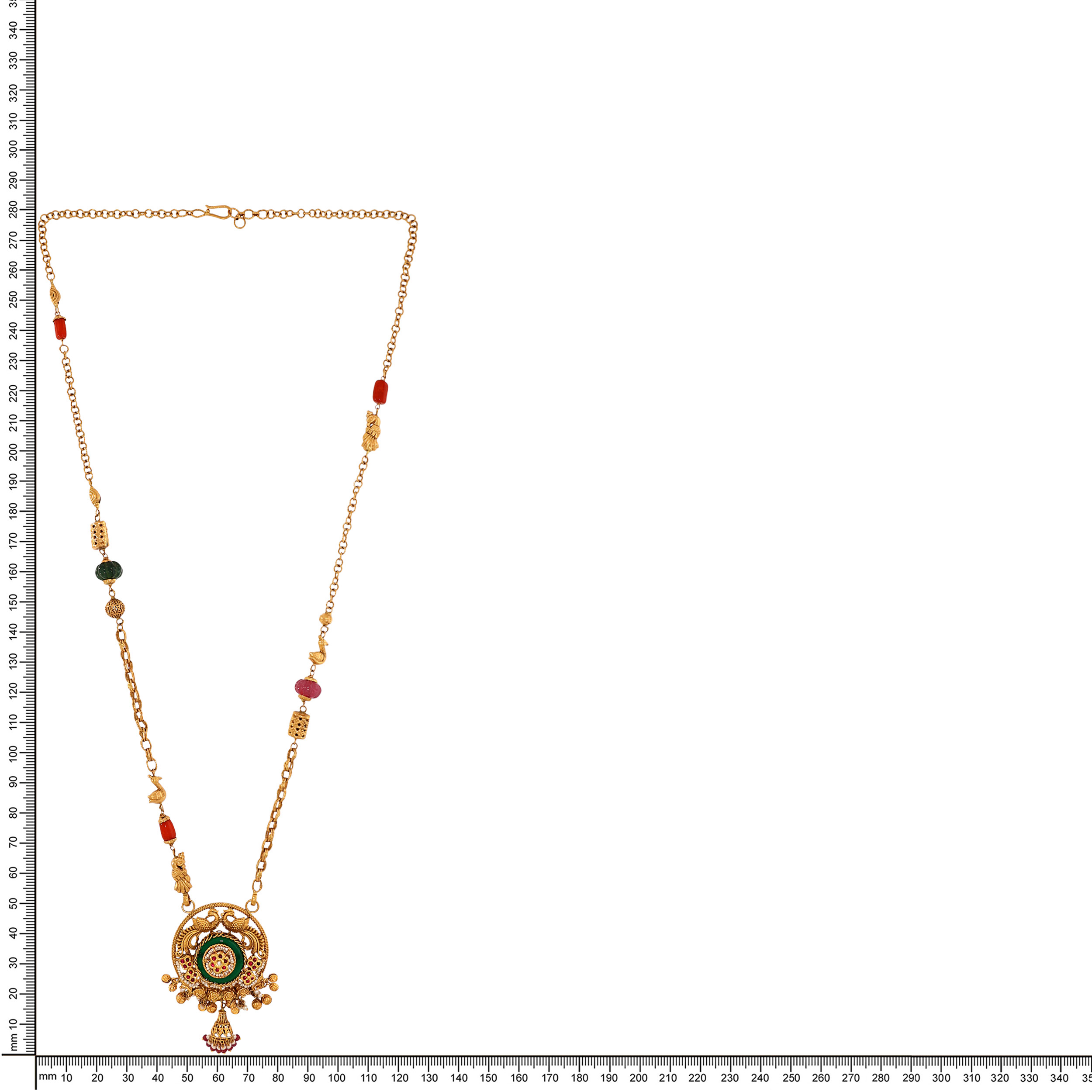 22K Yellow Gold Kundan Necklace-GN-D000788433 - Senco Gold and Diamonds