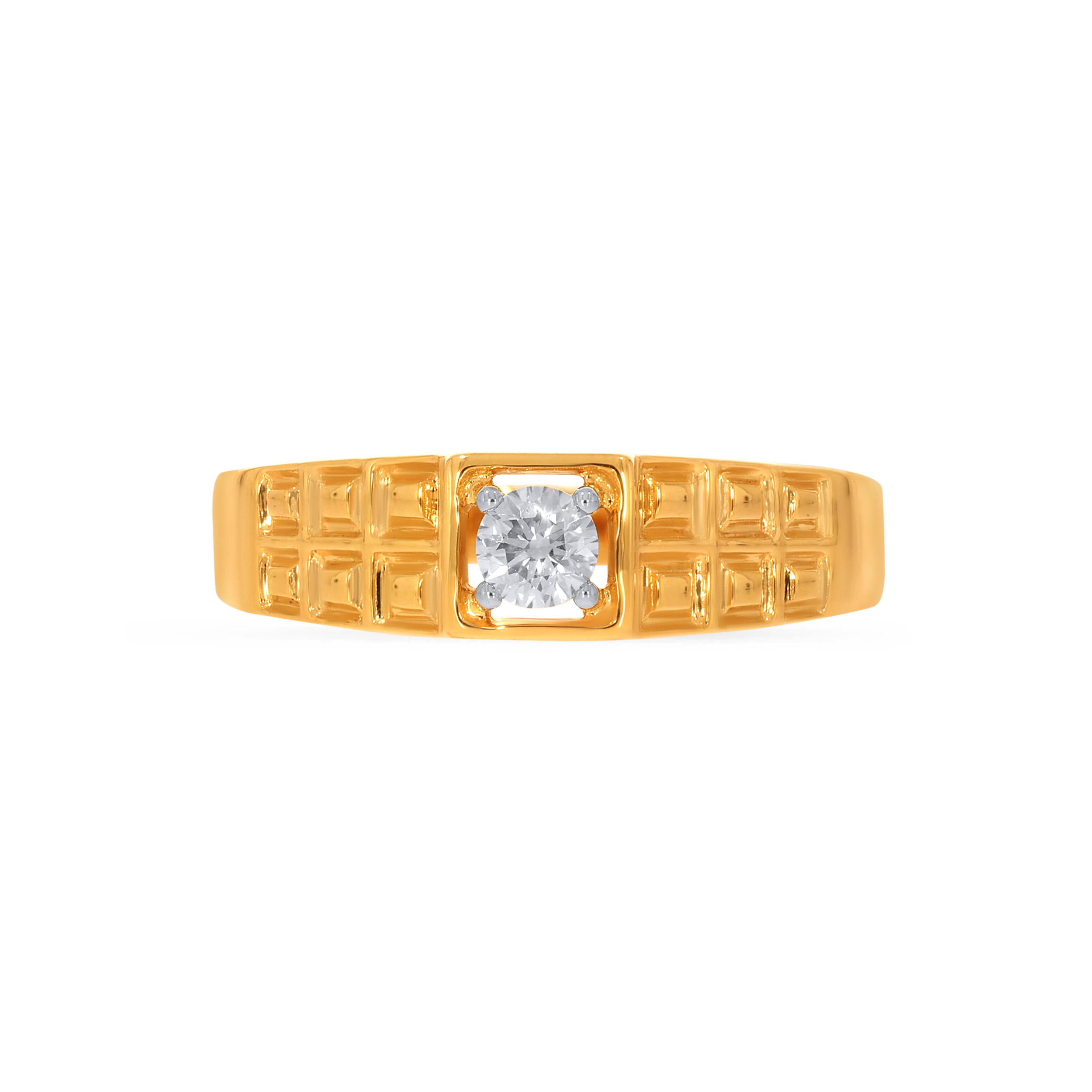18K Yellow Gold Men Solitaire Ring-DGR-D000760621 - Senco Gold and Diamonds