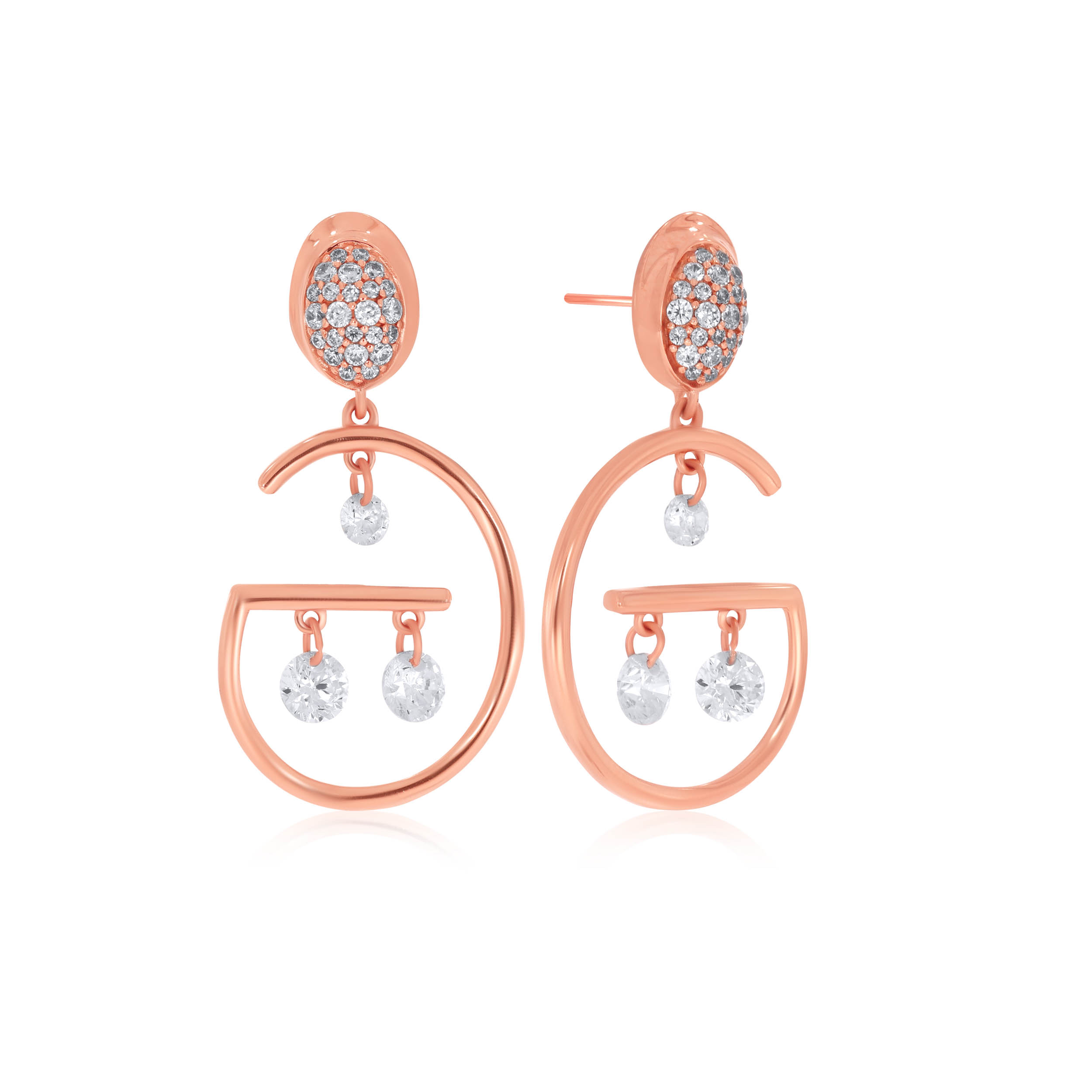 'G'orgeous Allure Gold Drop Earrings - Senco Gold and Diamonds